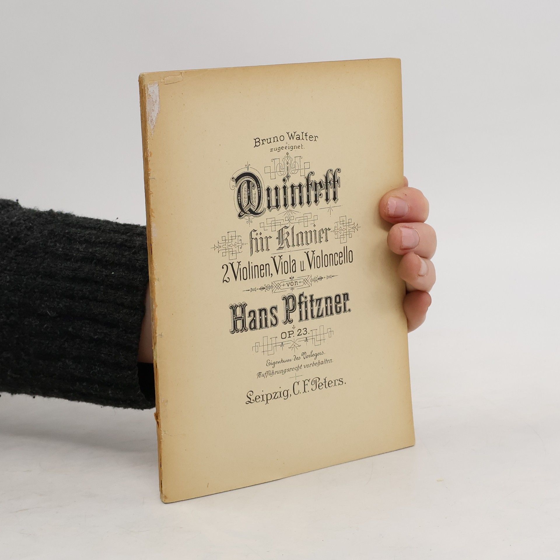 Hans Pfitzner Quintett für Klavier