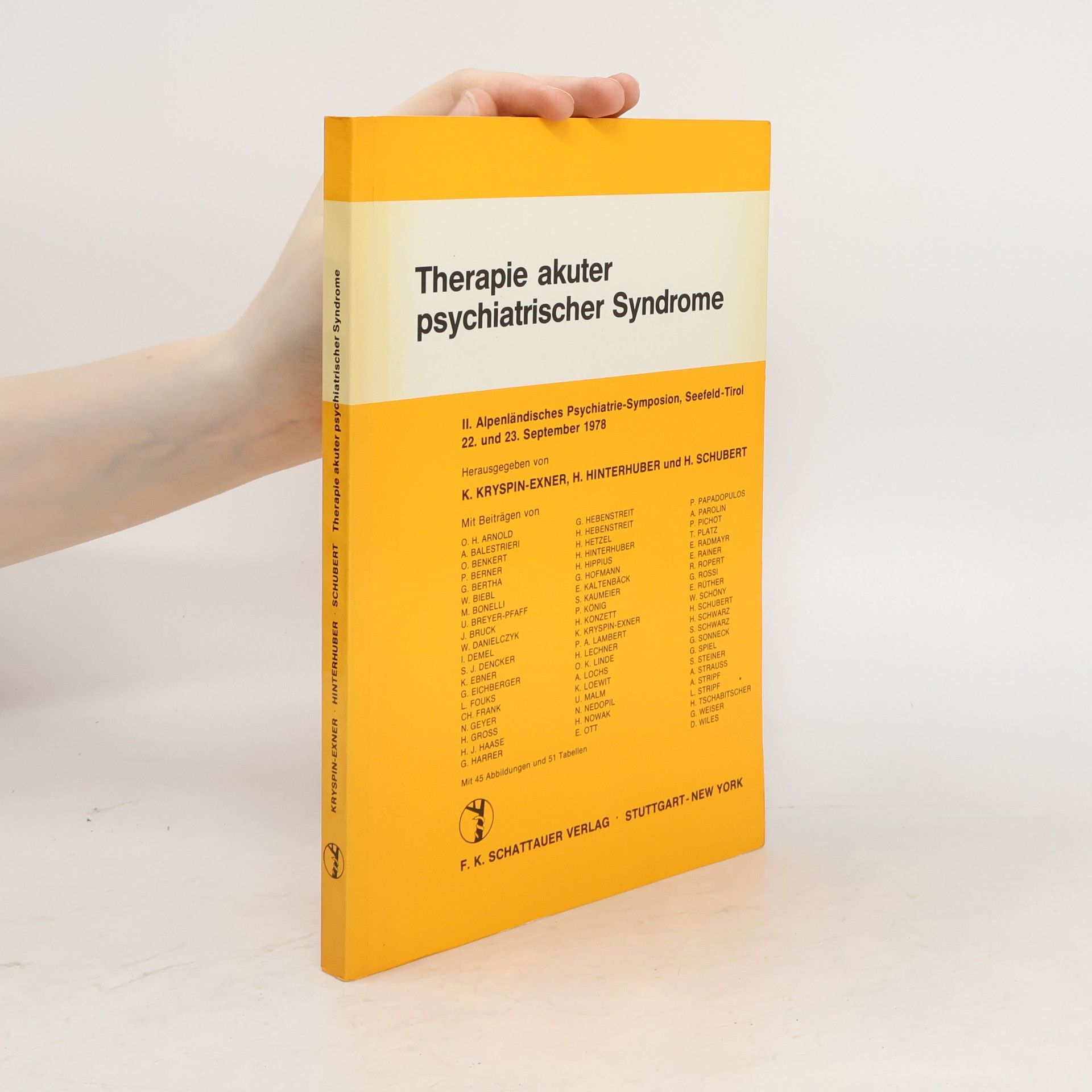 Kornelius Kryspin Exner Therapie akuter psychiatrischer Syndrome