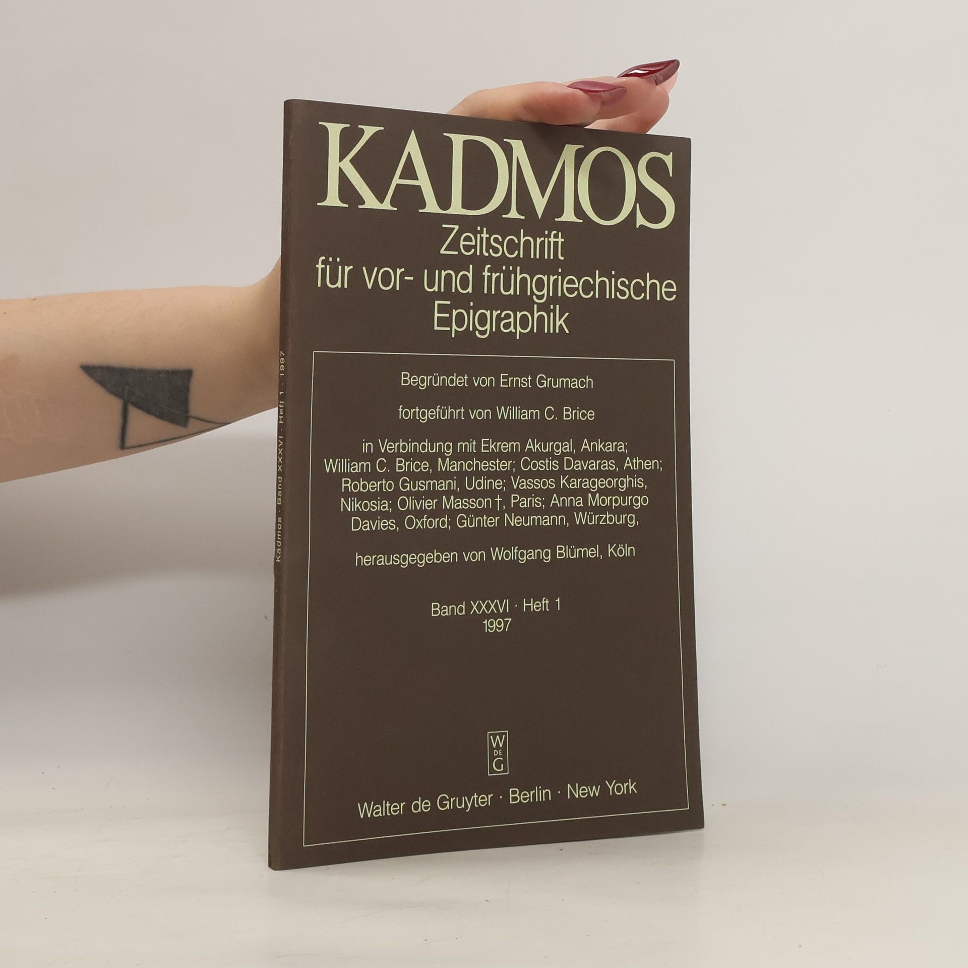 Collective Kadmos. Band XXXVI, Heft 1