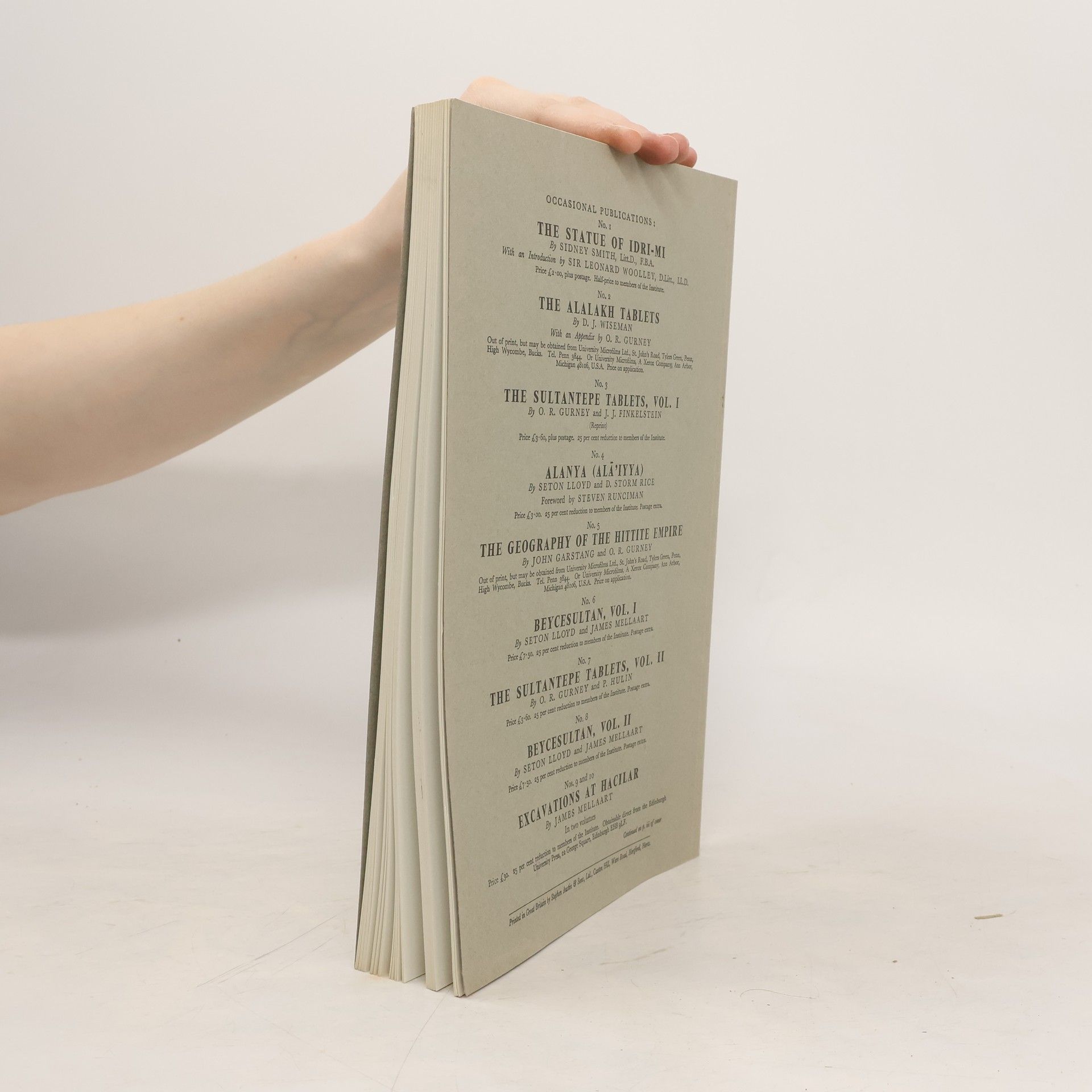 Various authors Anatolian Studies Vol. XXV