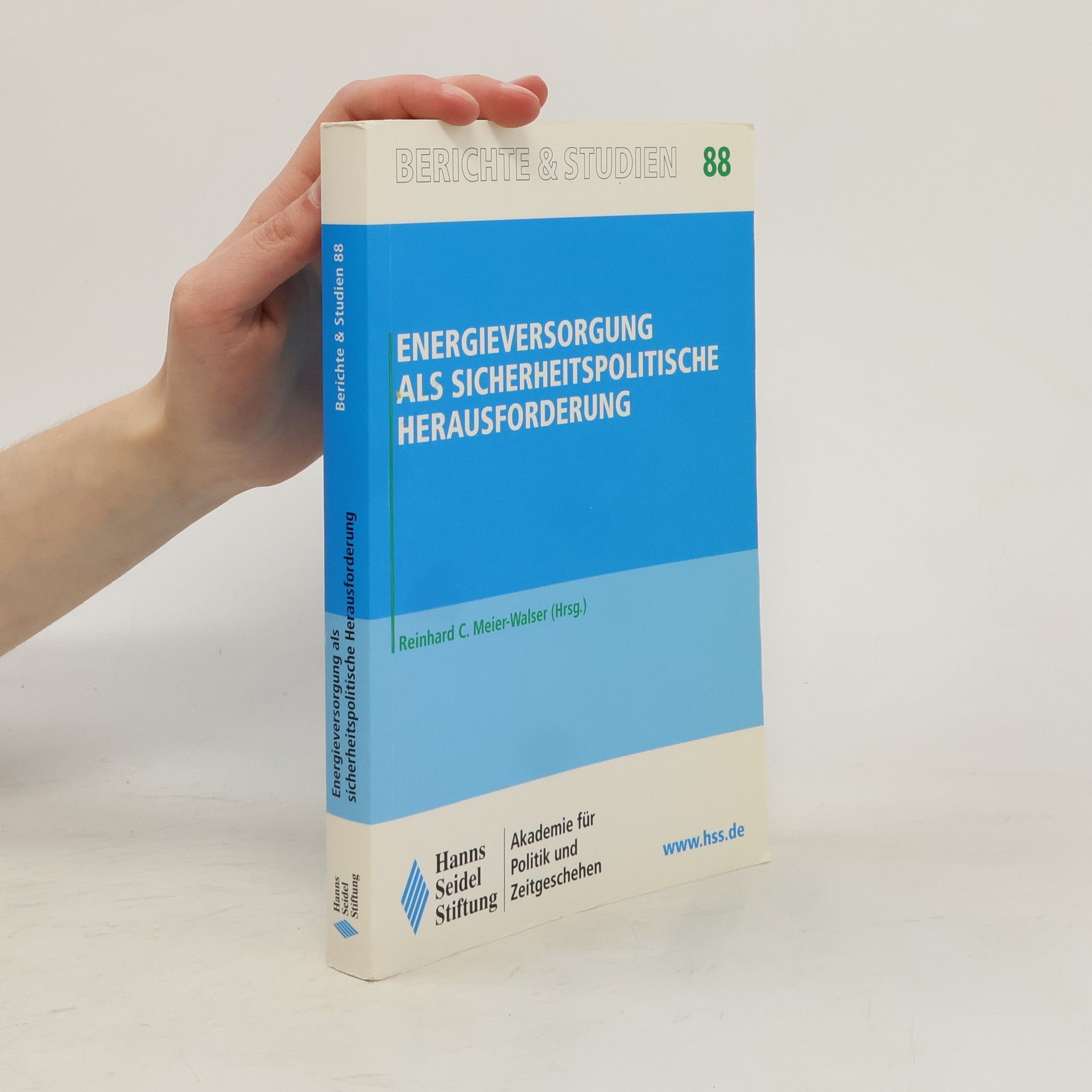 Reinhard Meier Energieversorgung als sicherheitspolitische Herausforderung