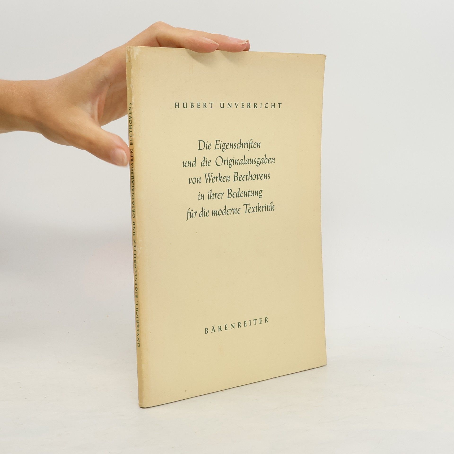 Hubert Unverricht Eigenschriften und originalausgaben Beethovens