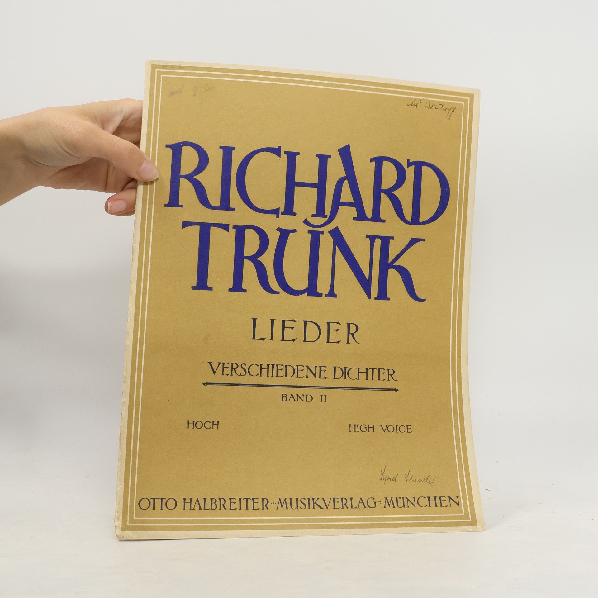 Collectif d'auteurs Richard Trunk. Lieder Verschiedene Dichter 2