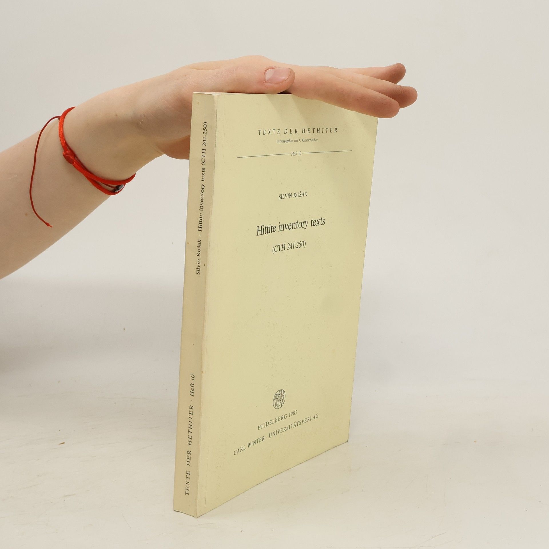 Silvin Košak Hittite inventory texts (CTH 241-250)