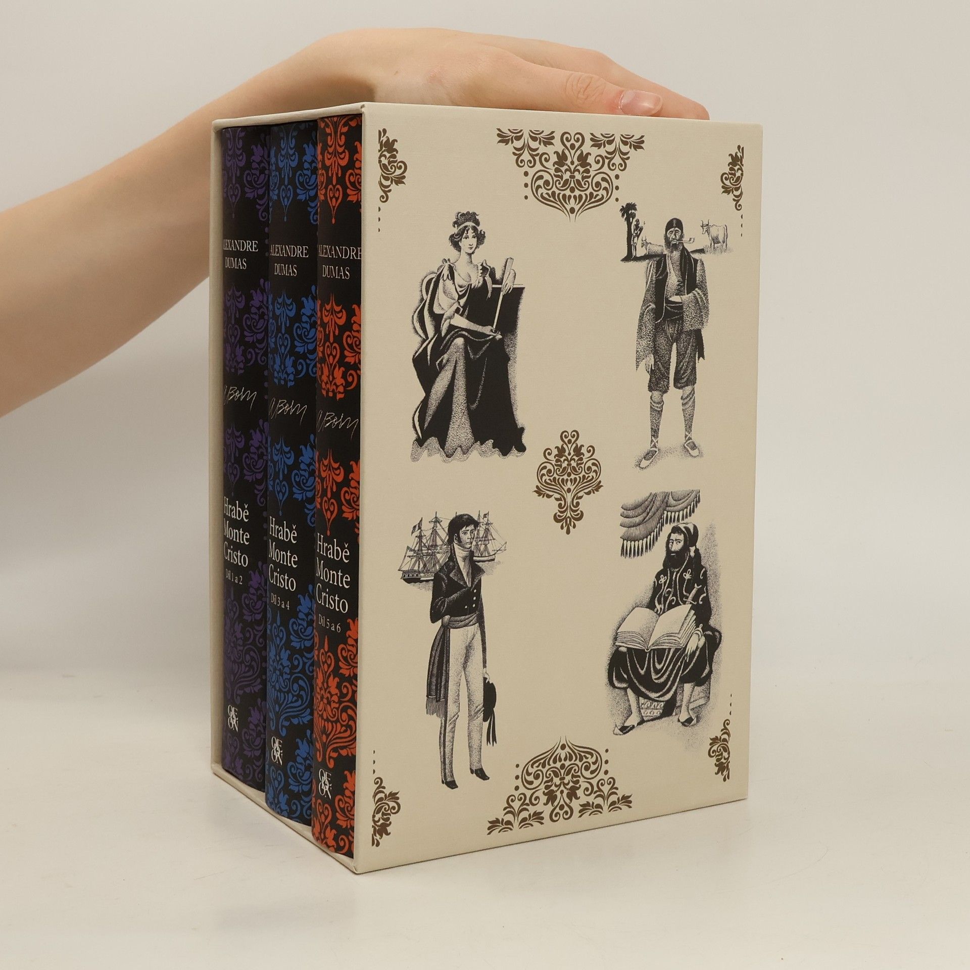 Alexandre Dumas Hrabě Monte Cristo 1.-6. díl (3 svazky, box)