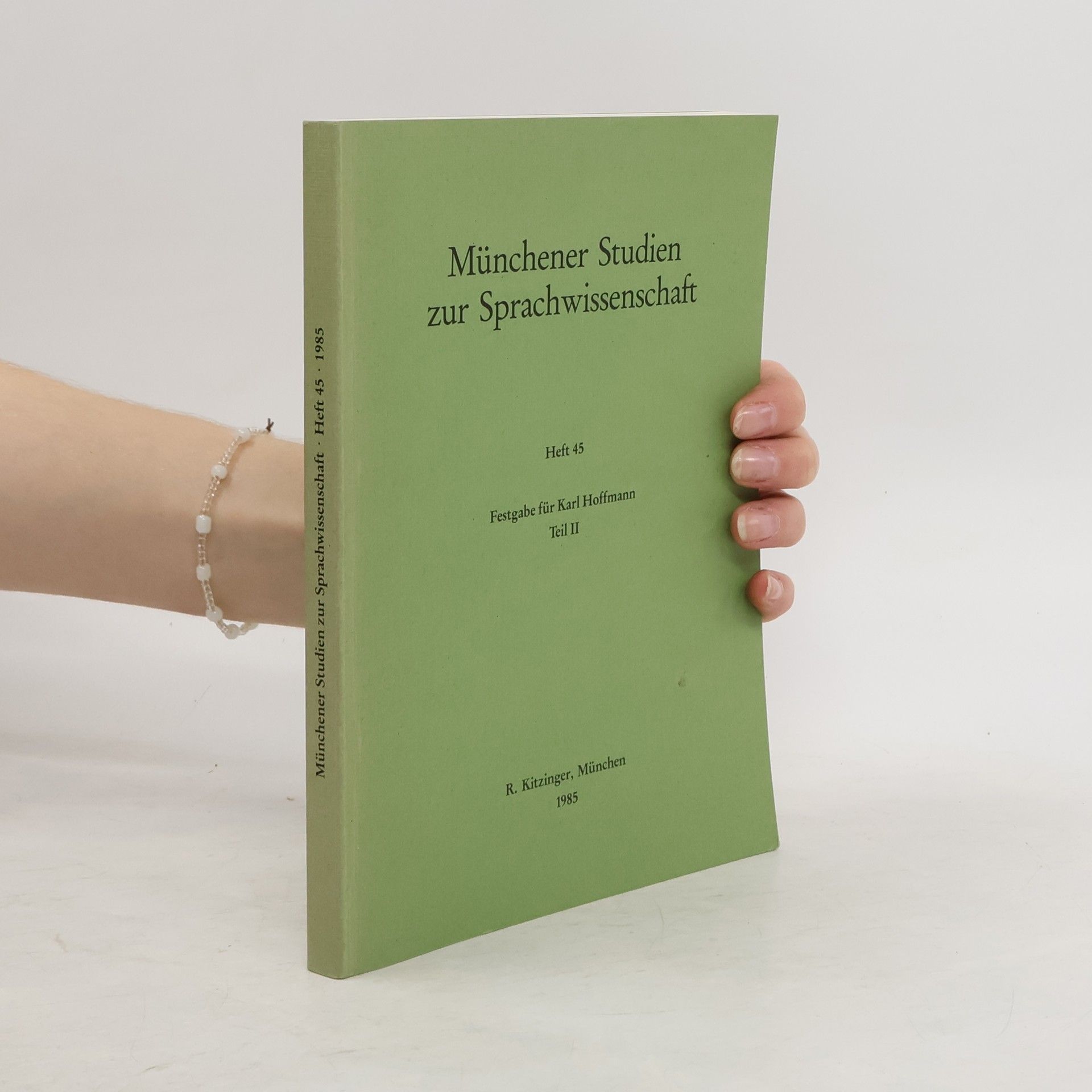 Karl Hoffmann Münchener Studien zur Sprachwissenschaft II