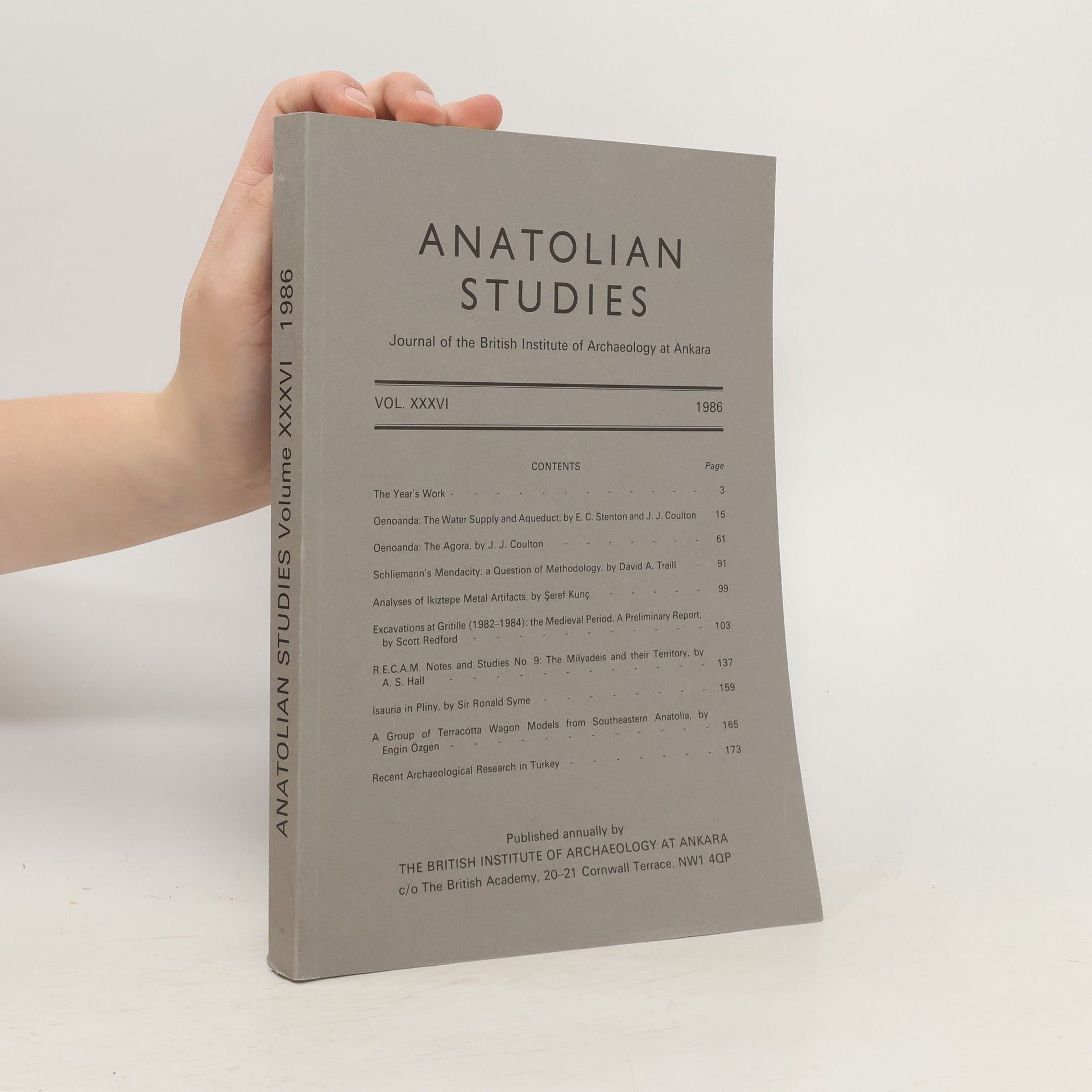 Kolektiv autorů Anatolian Studies. Volume XXXVI