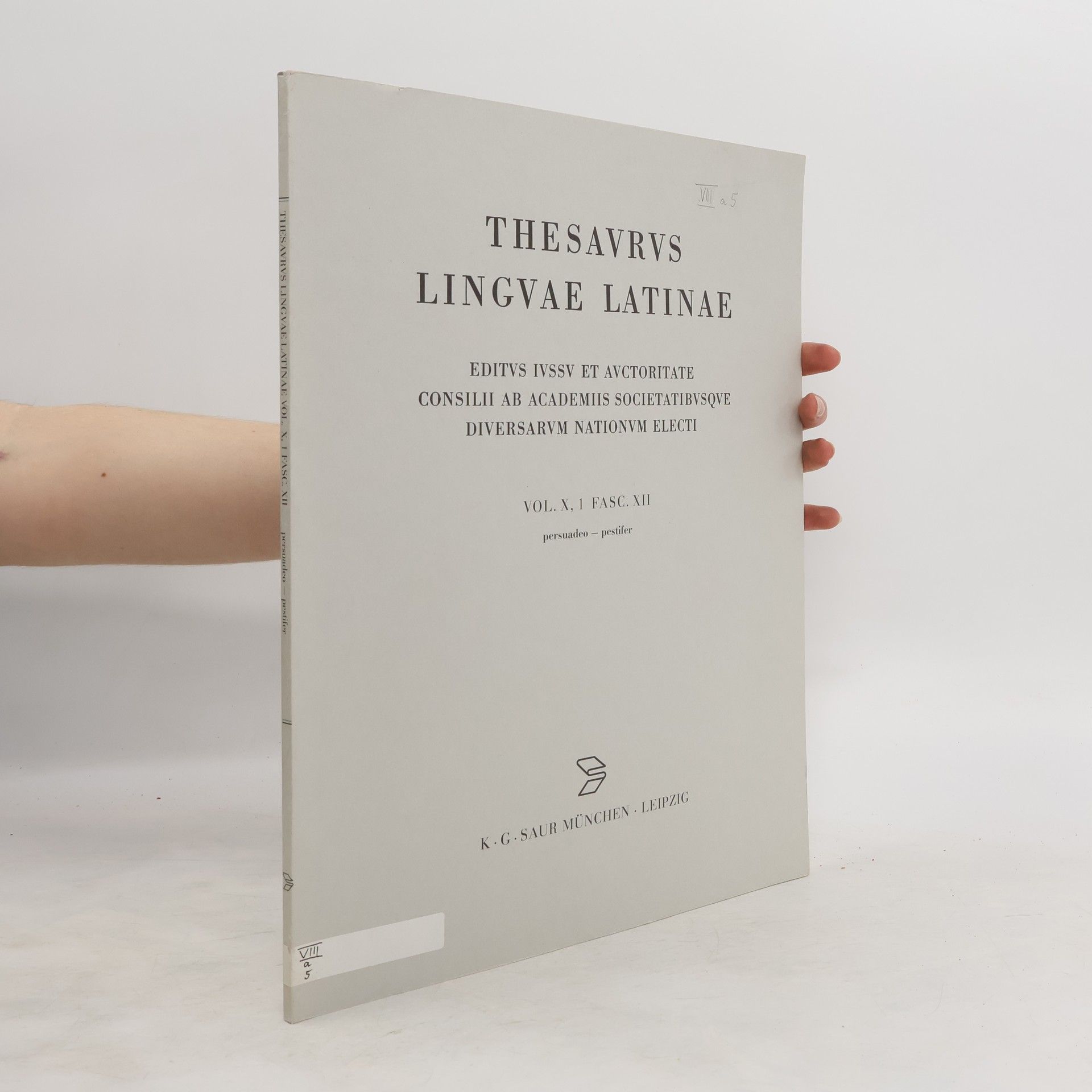 Collectif d'auteurs Thesaurus linguae Latinae