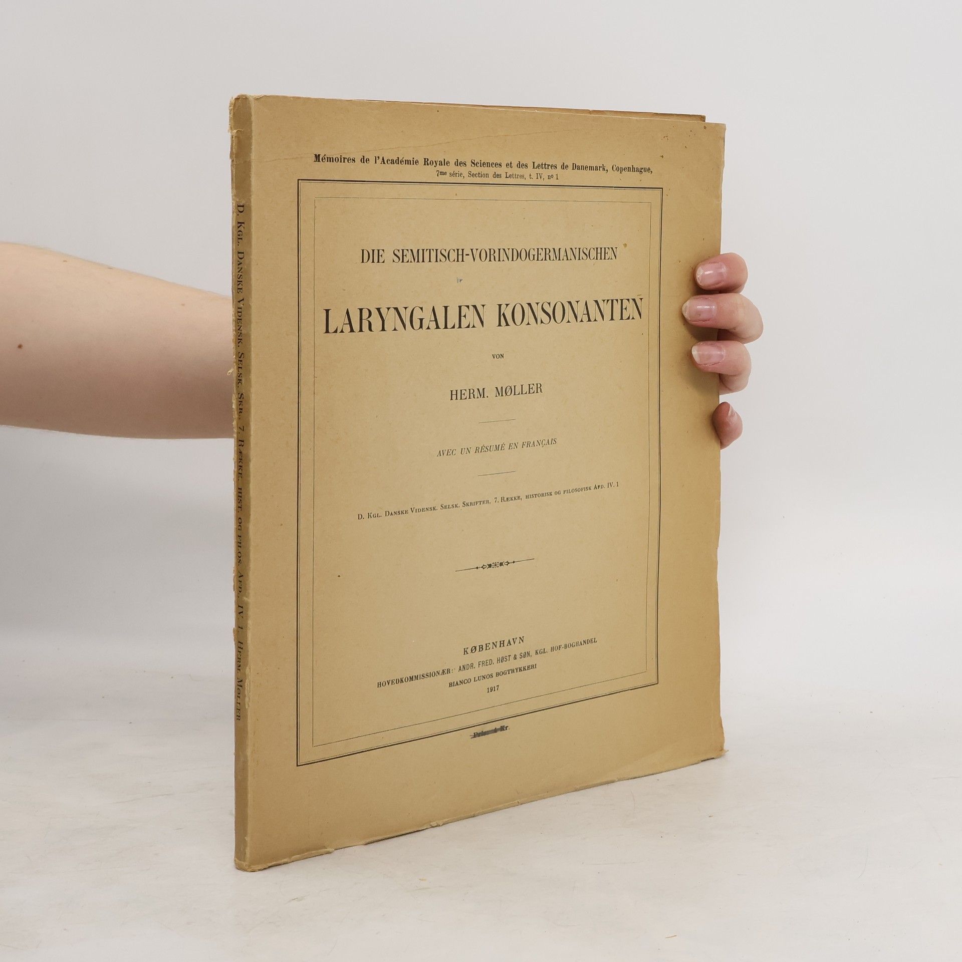 Hermann Möller Die Semitisch-vorindogermanischen Laryngalen Konsonanten