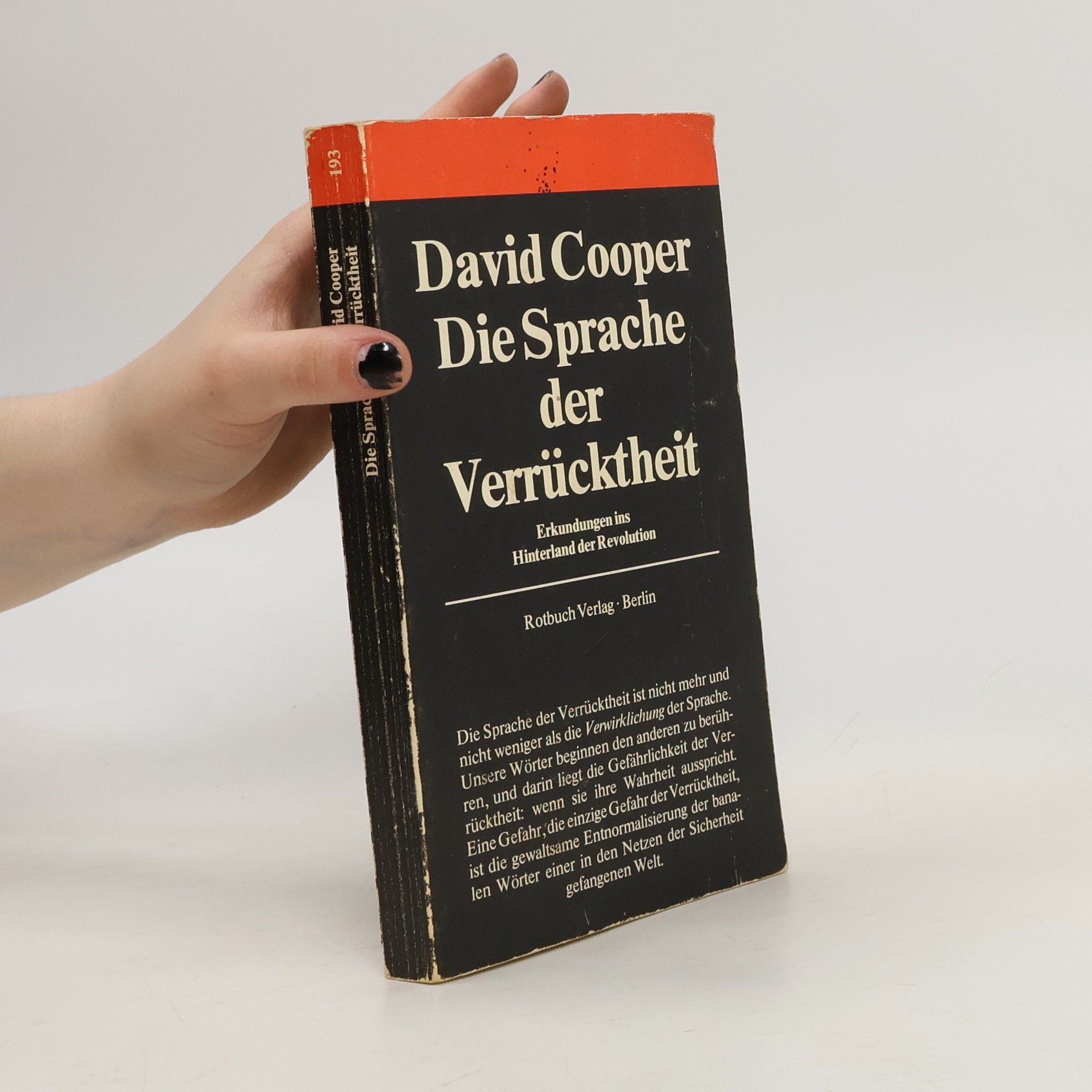 David Cooper Die Sprache der Verrücktheit
