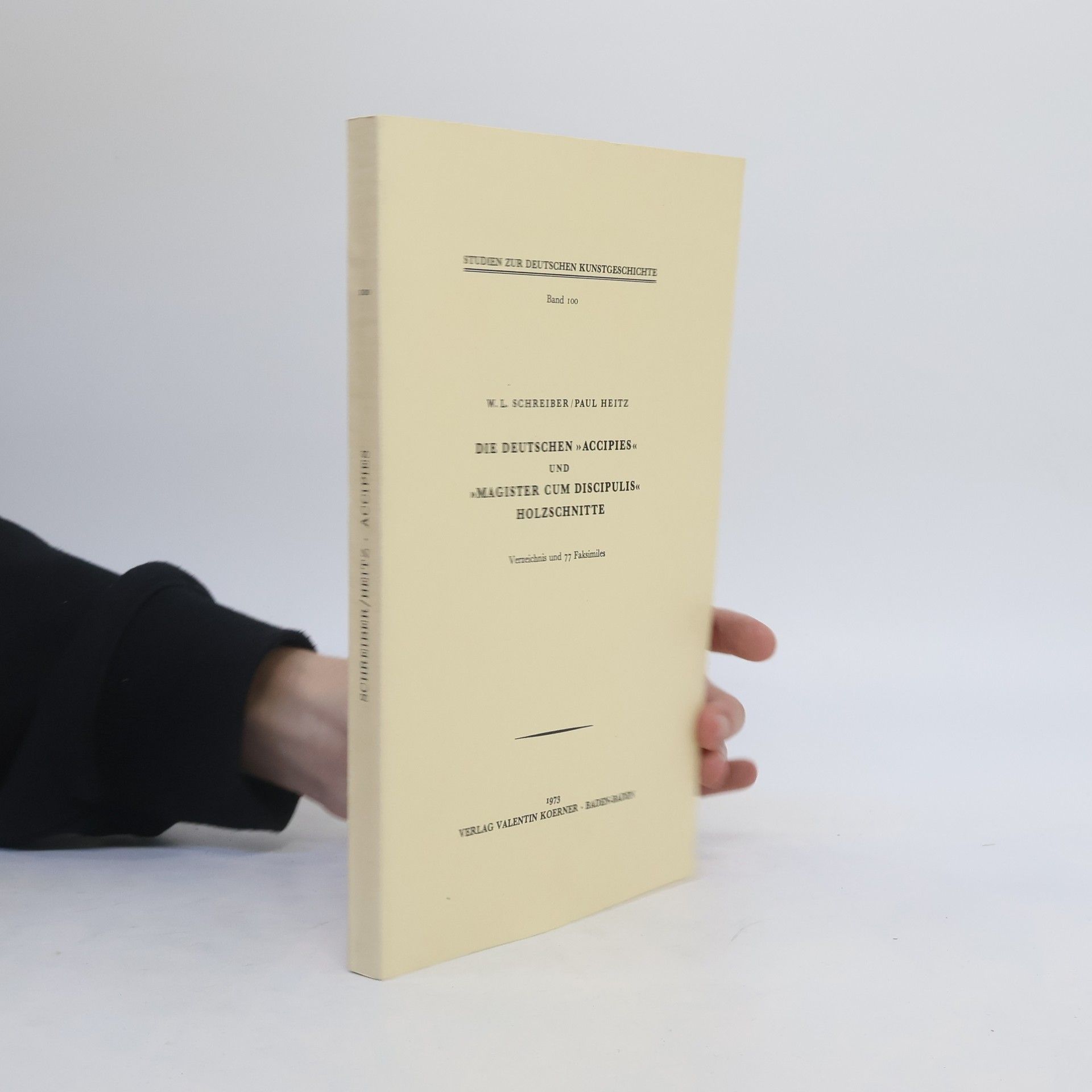 Wilhelm Ludwig Schreiber Die deutschen Accipies- und Magister-cumdiscipulis-Holzschnitte
