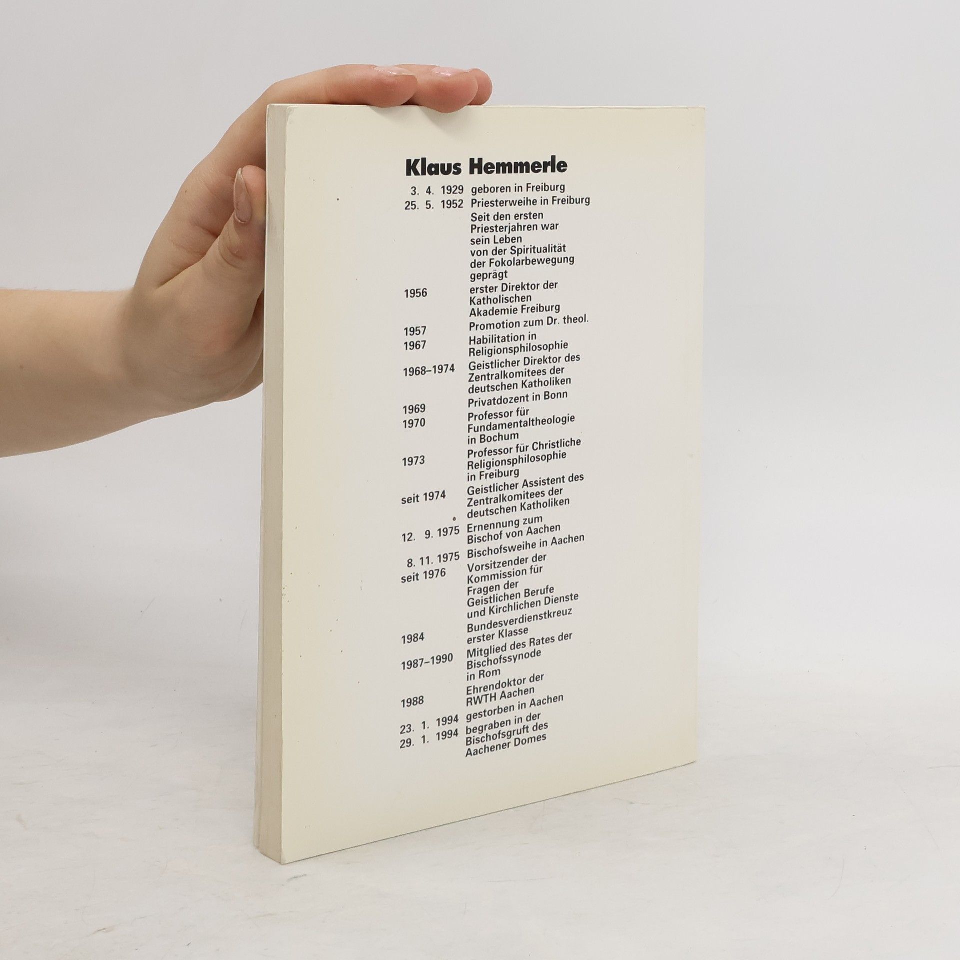Autorenkollektiv Nicht Nachlaßverwalter, sondern Wegbereiter. Klaus Hemmerle. Predigten 1993.