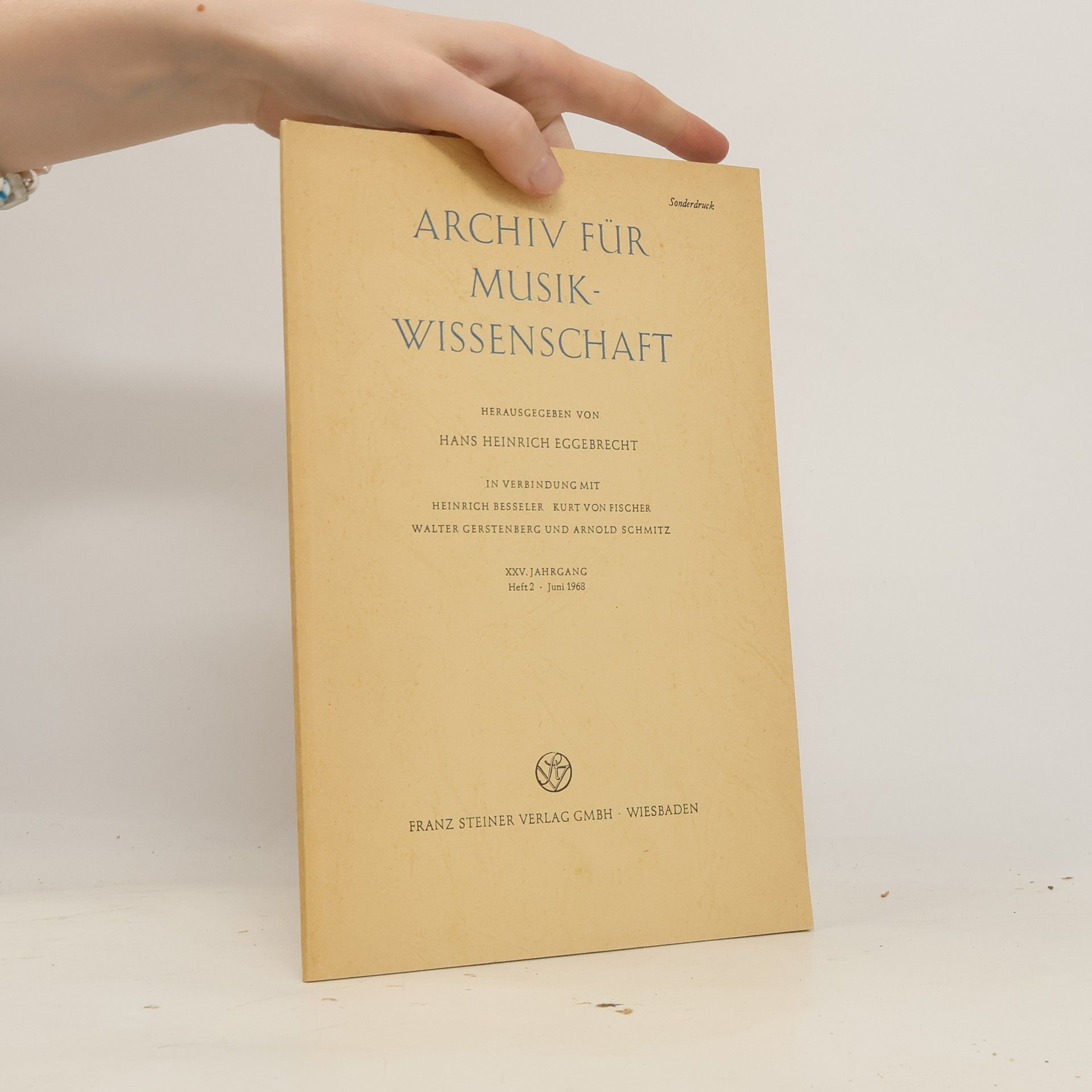 Hans Heinrich Eggebrecht Archiv für Musik Wissenschaft