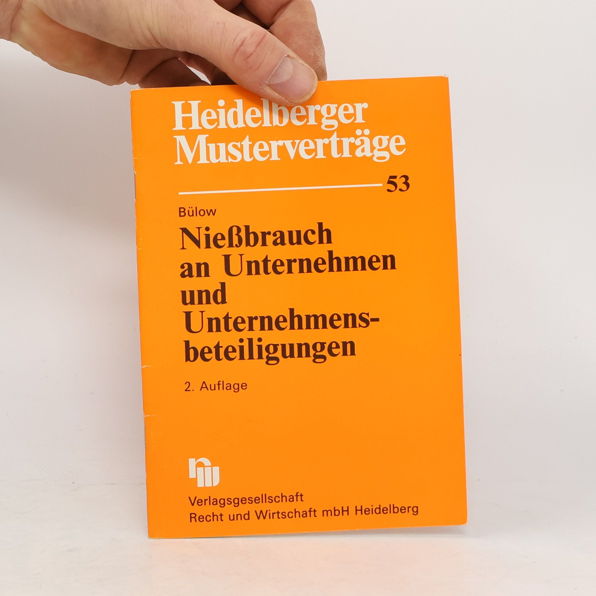 Hans-Joachim Bülow Niessbrauch an Unternehmen und Unternehmensbeteiligungen