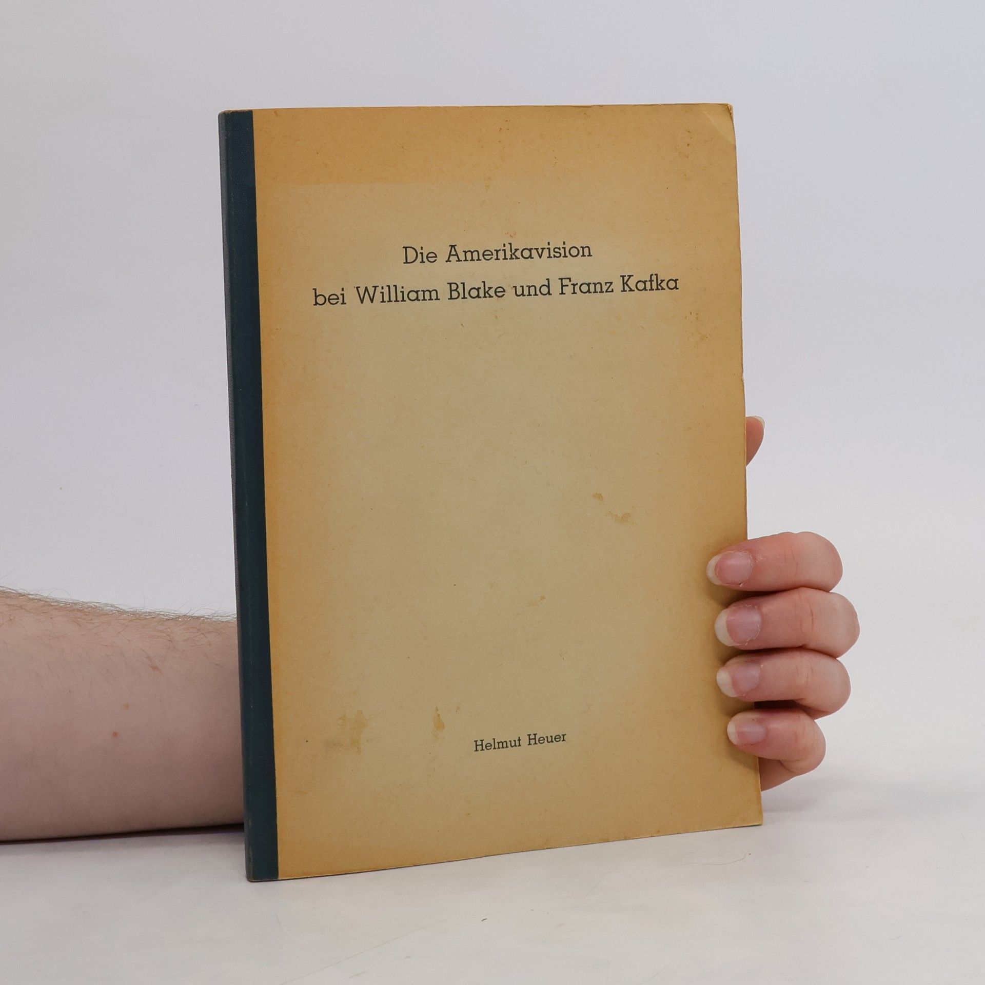 Helmut Heuer Die Amerikavision von William Blake und Franz Kafka