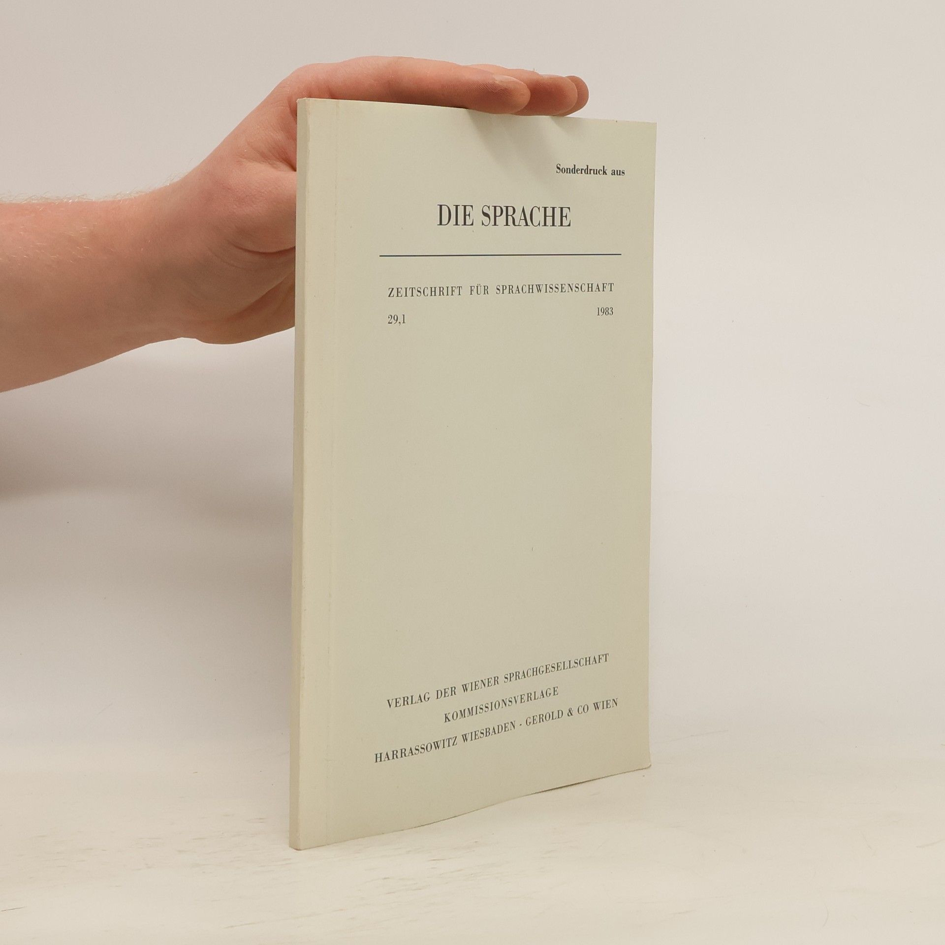 Collective Die Sprache 29,1 1983