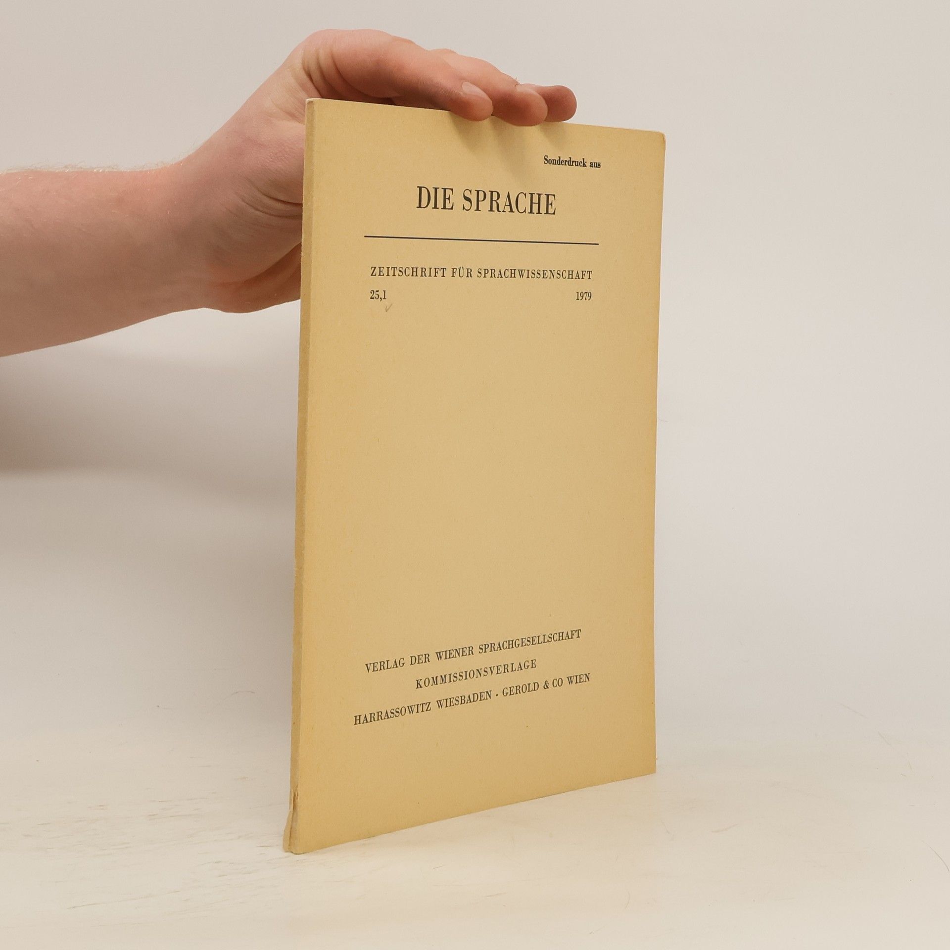 kolektiv Die Sprache. Zeitschrift für Sprachwissenschaft 25,1