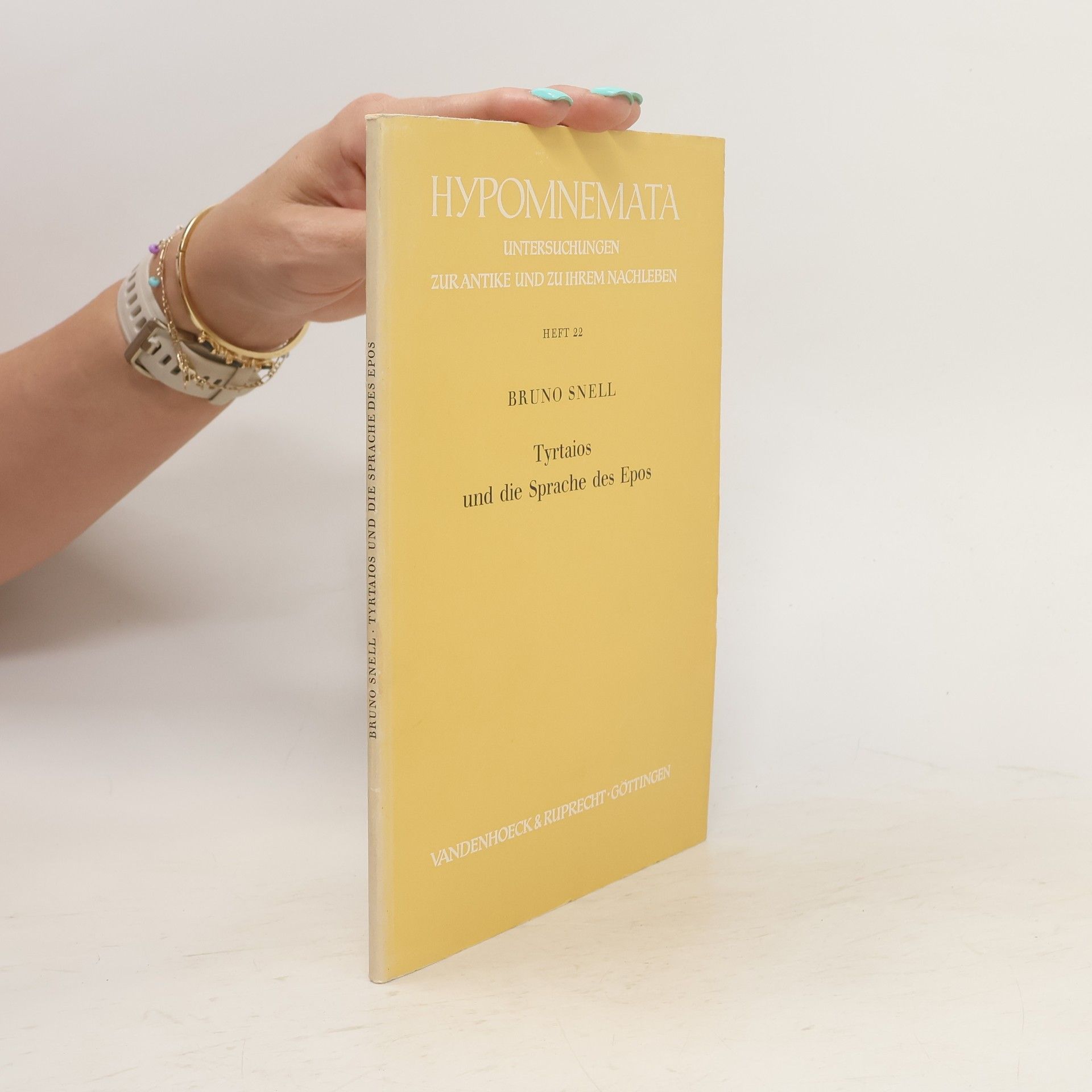 Bruno Snell Tyrtaios und die Sprache des Epos