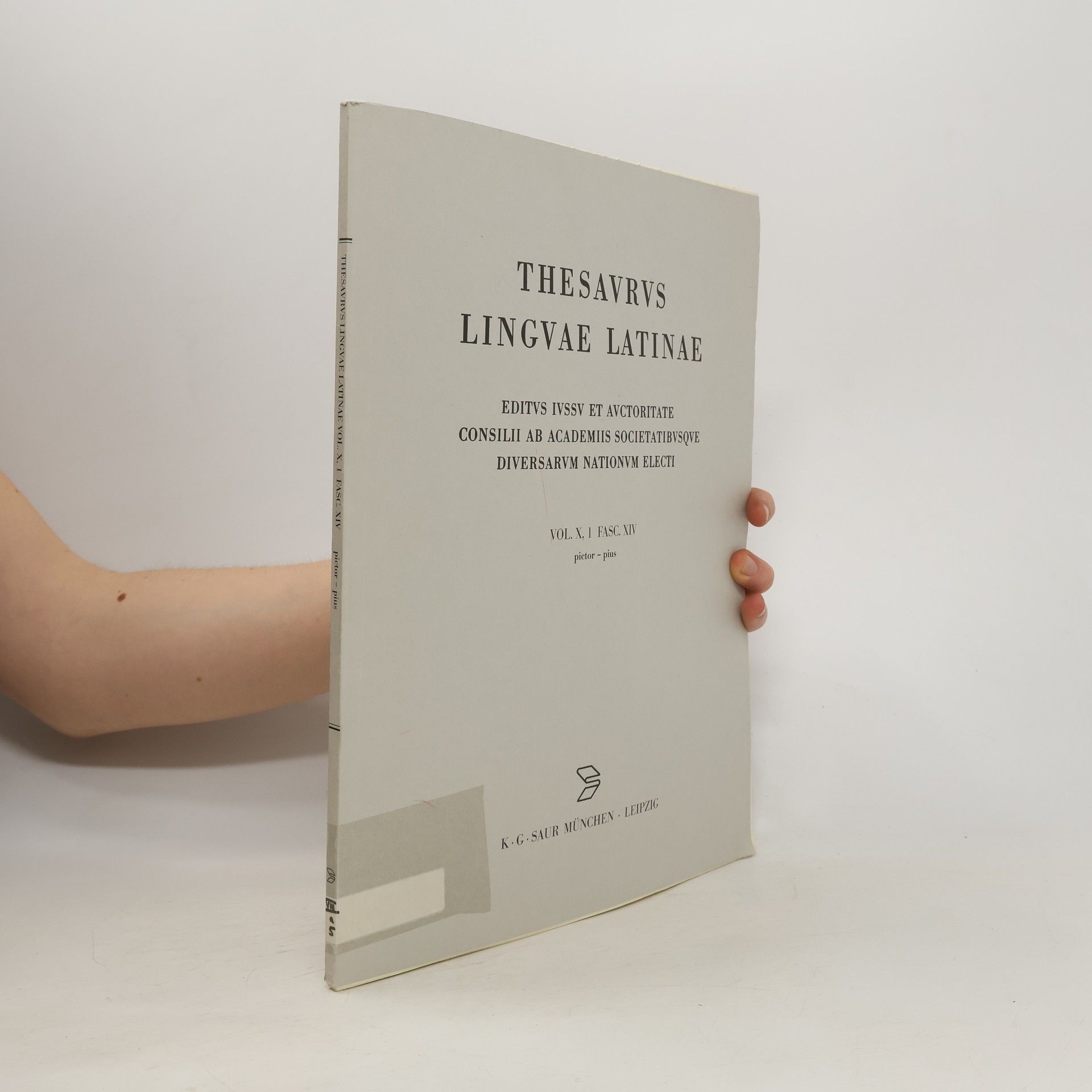 Collective Thesaurus linguae Latinae. Vol. 10. [Pt.] 1. Fasc. 14., pictor-pius