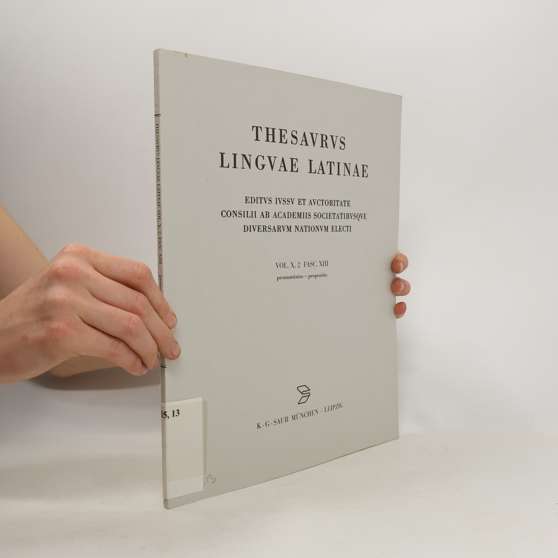 Collectif d'auteurs Thesaurus linguae latinae