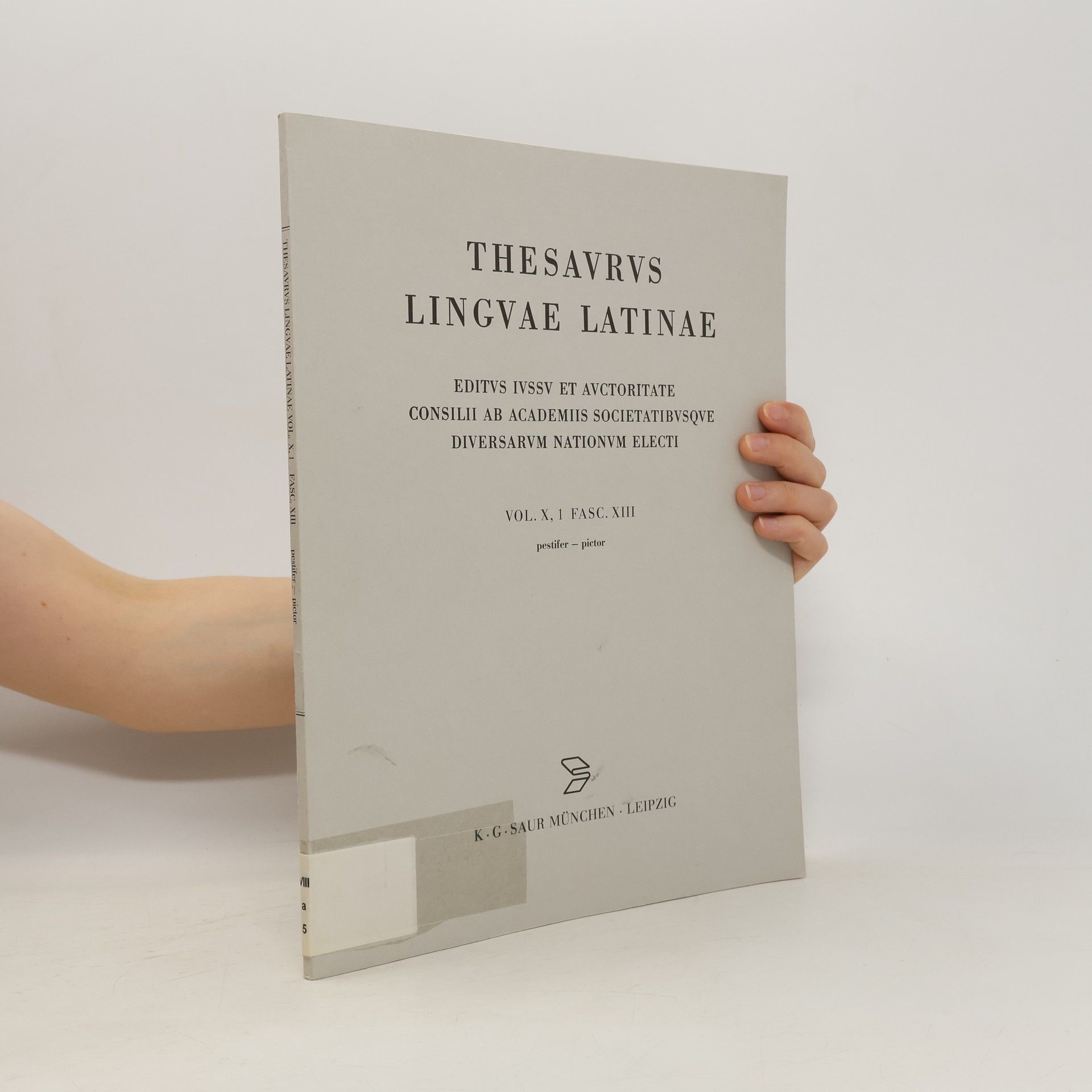 Collectif d'auteurs Thesaurus linguae latinae