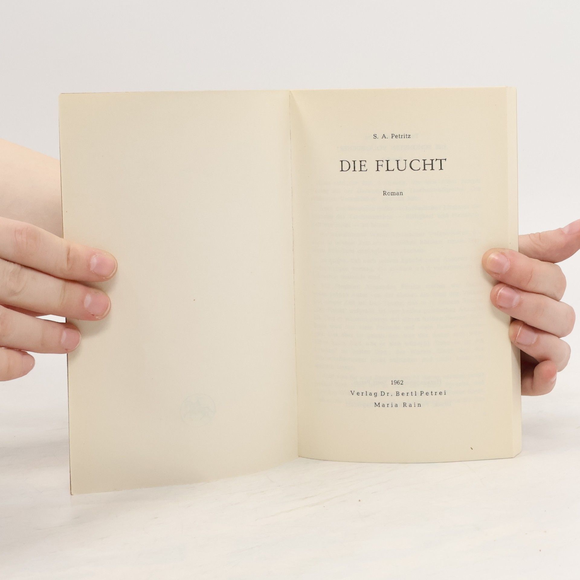 S. A. Petritz  Die Flucht