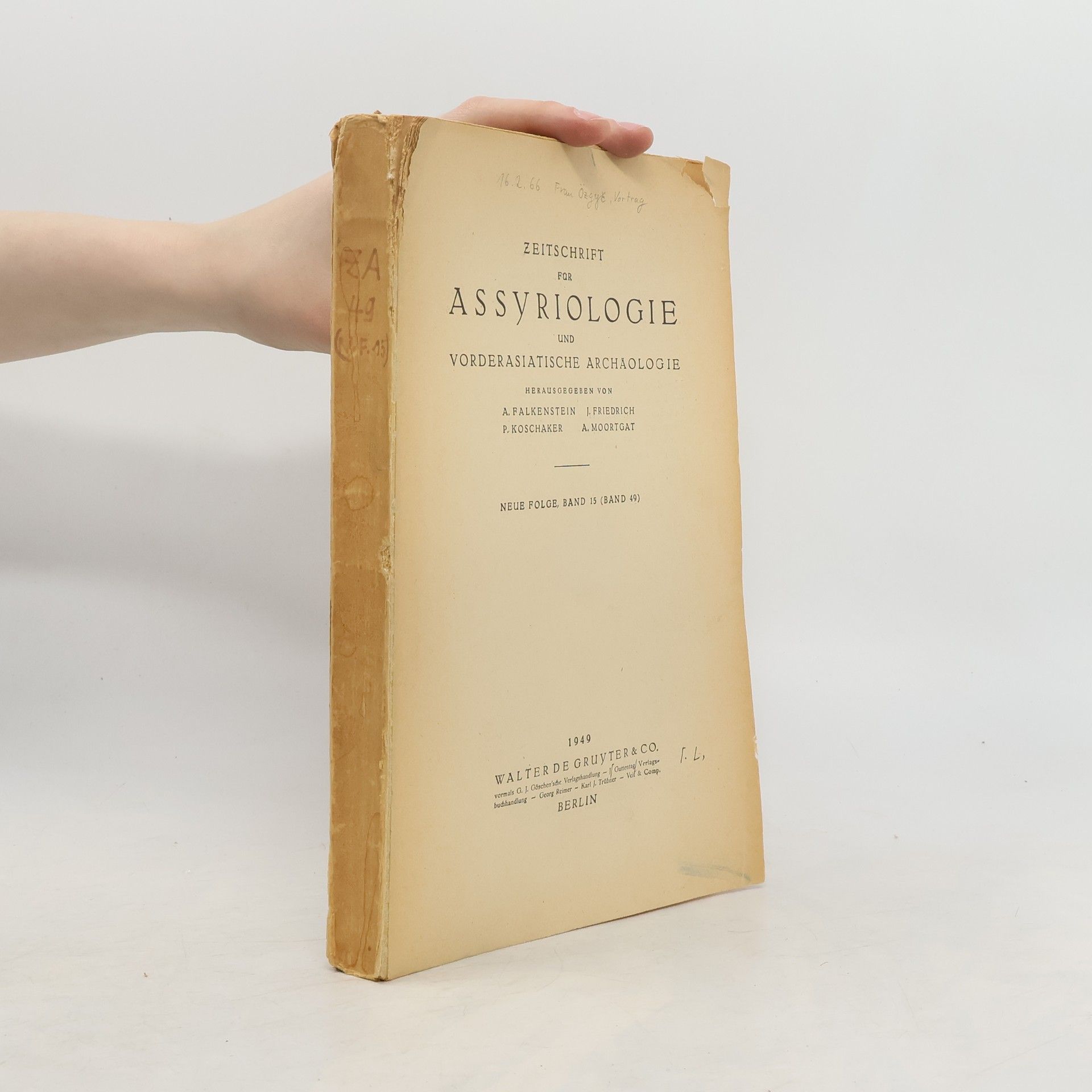 kolektiv Zeitschrift für Assyriologie und vorderasiatische Archäologie. Neue Folge, 15