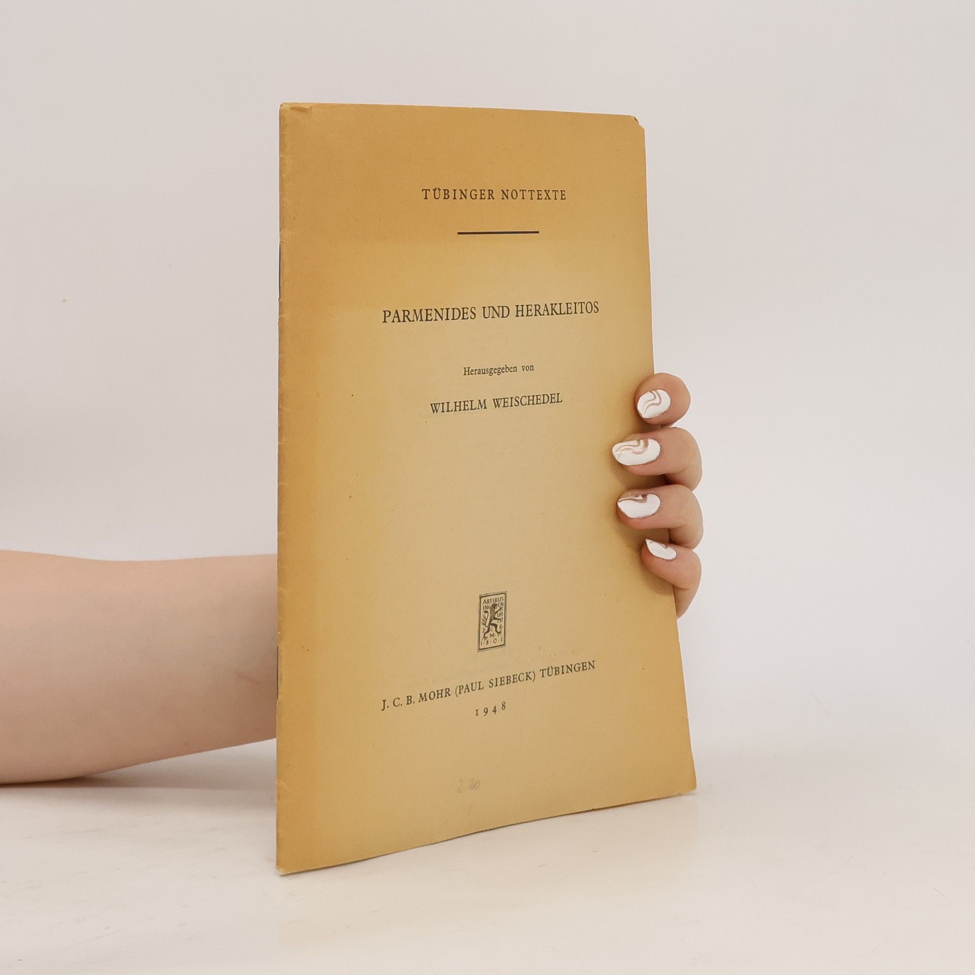 Weischedel Wilhelm Parmenides und Herakleitos