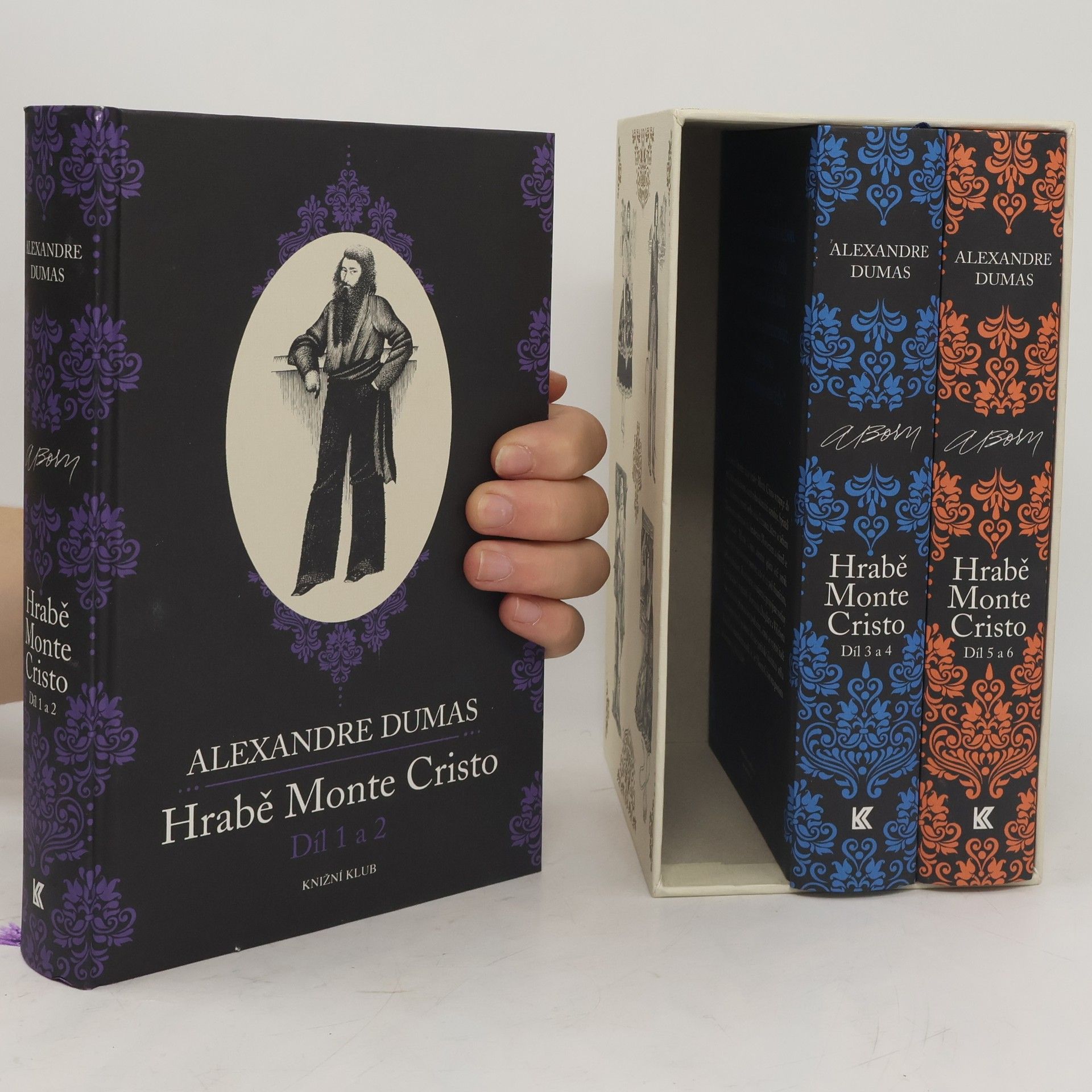 Alexandre Dumas Hrabě Monte Cristo: 3 svazky, 1.-6. díl, komplet