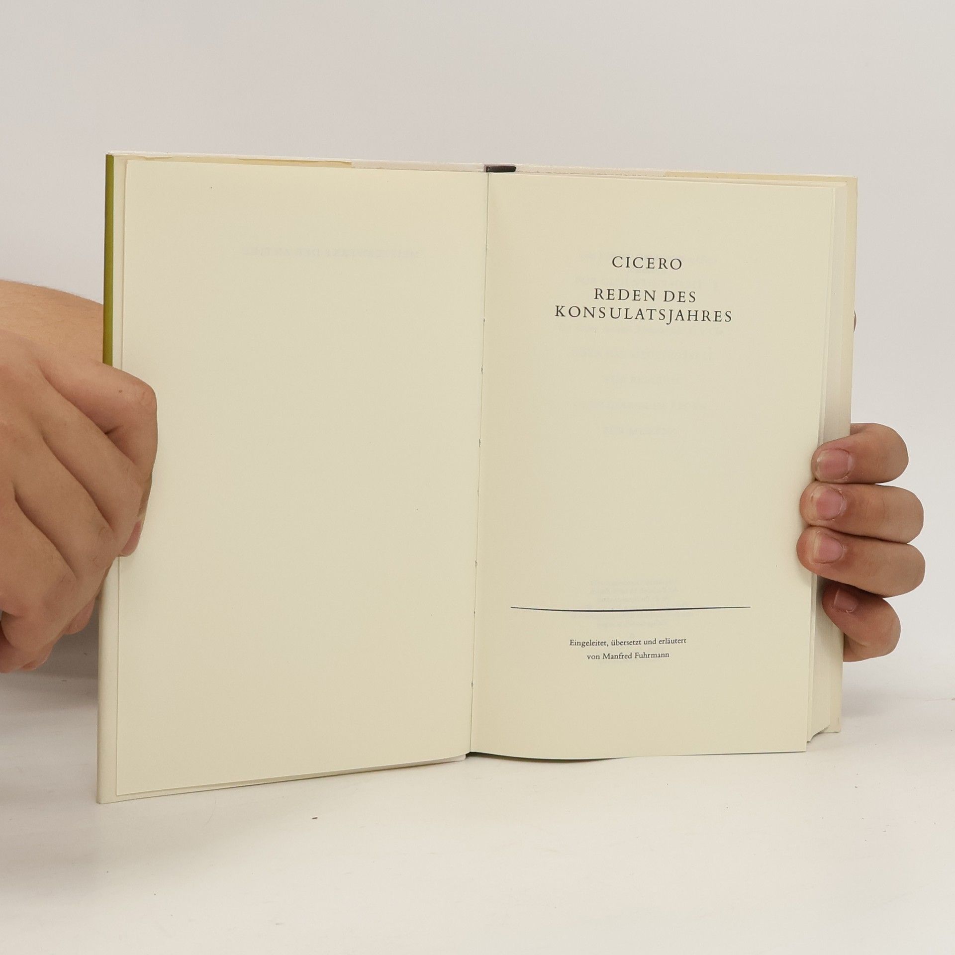 Marcus Tullius Cicero Reden des Konsulatsjahres