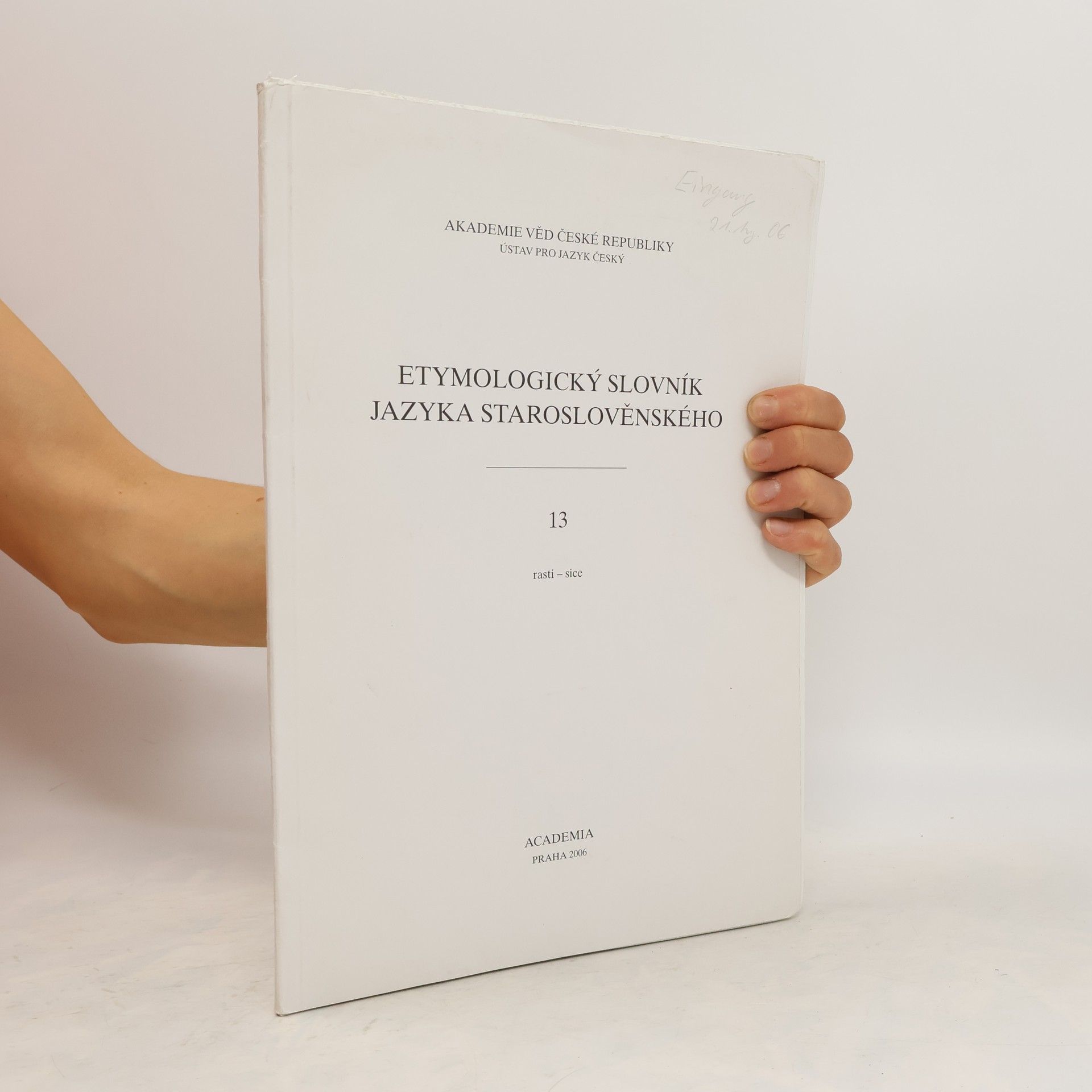 Adolf Erhart Etymologický slovník jazyka staroslověnského 13