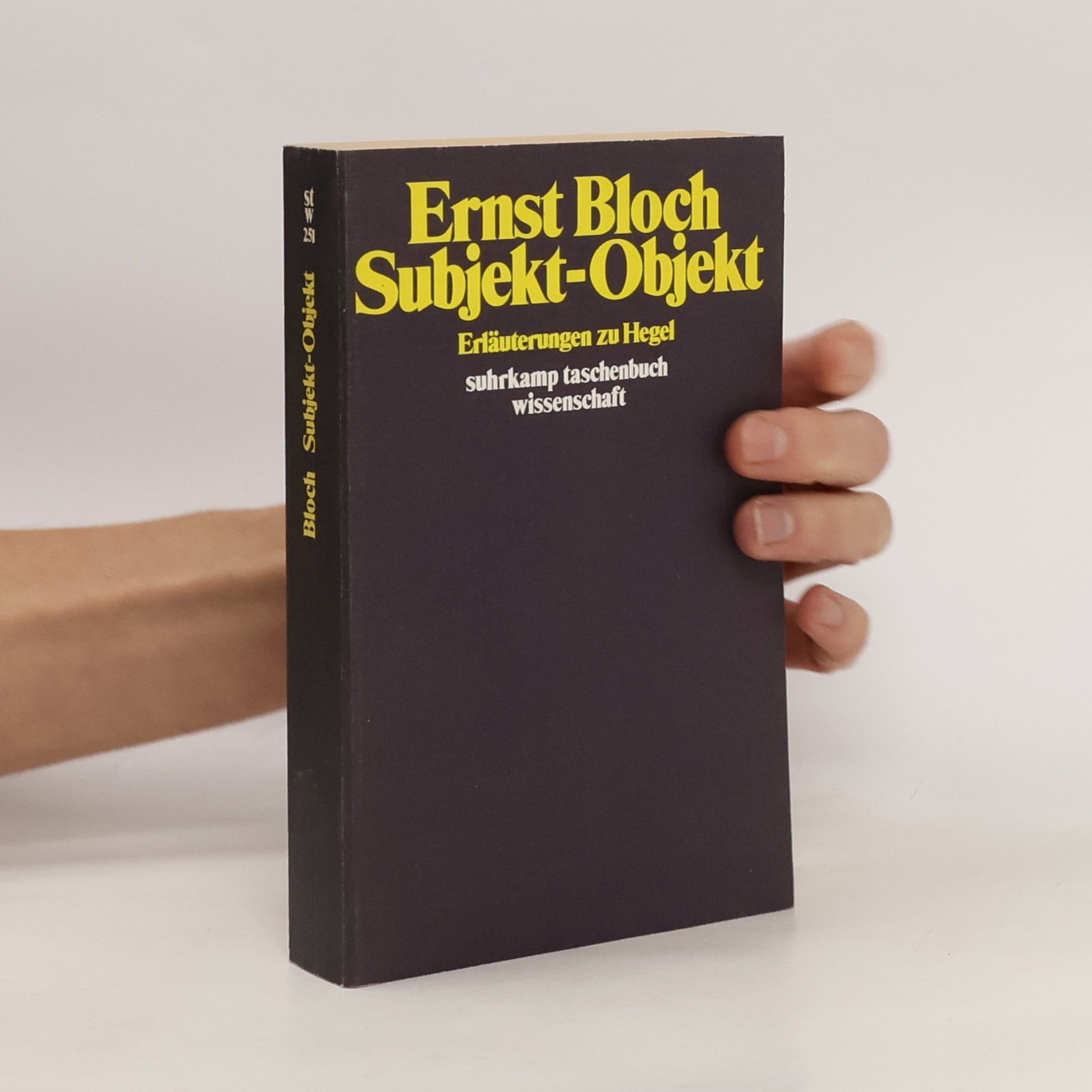 Ernst Bloch Subjekt, Objekt