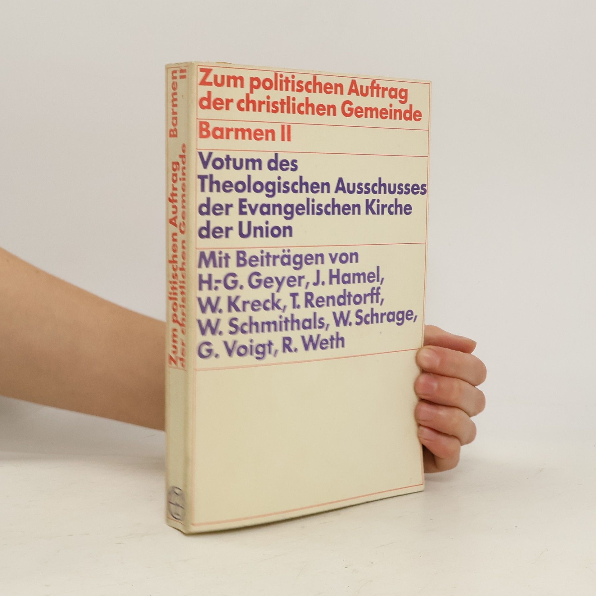 Hans-Georg Geyer Zum politischen Auftrag der christlichen Gemeinde