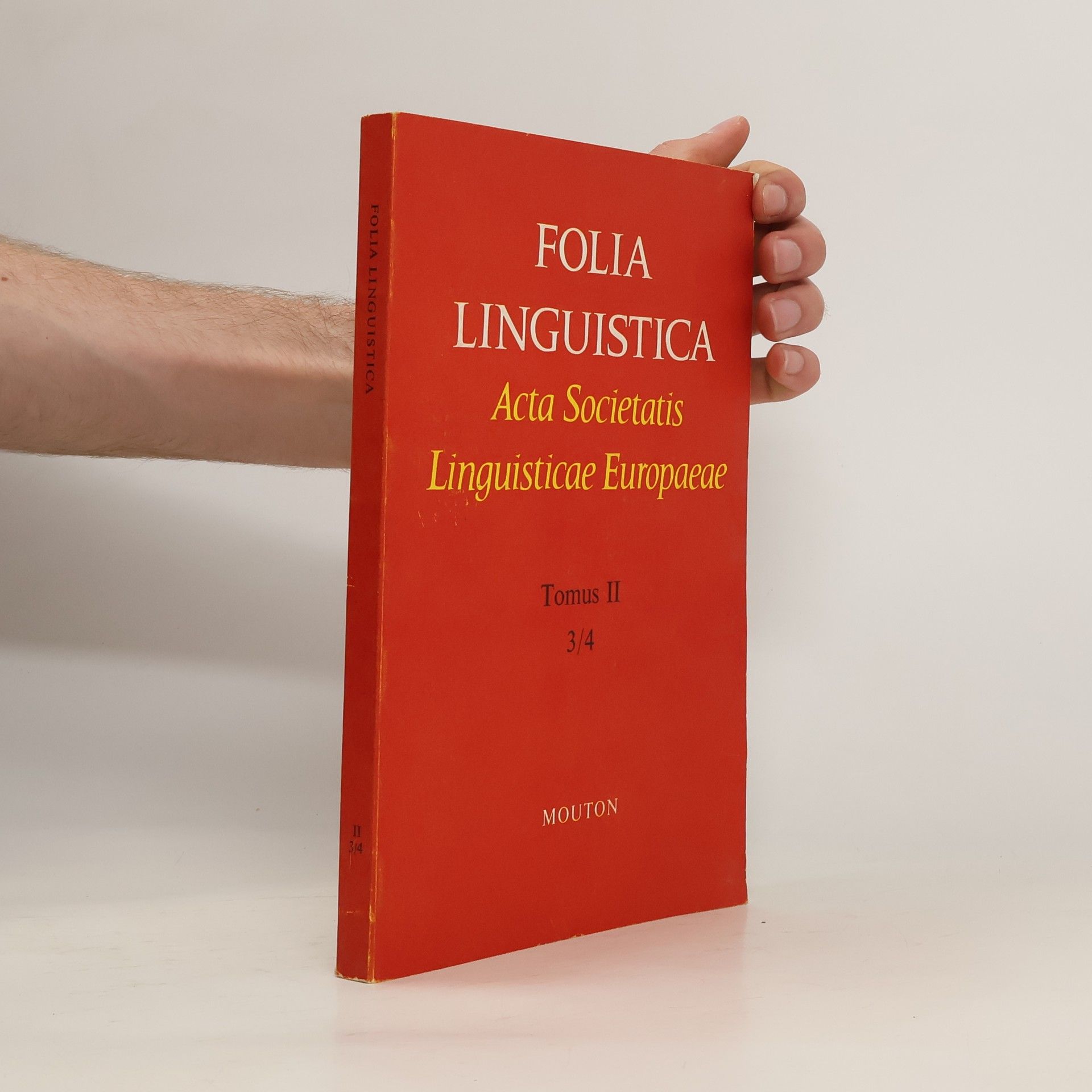 Various authors Folia Linguistica. Acta Societatis Linguisticae Europaeae. Tomus II. 3/4
