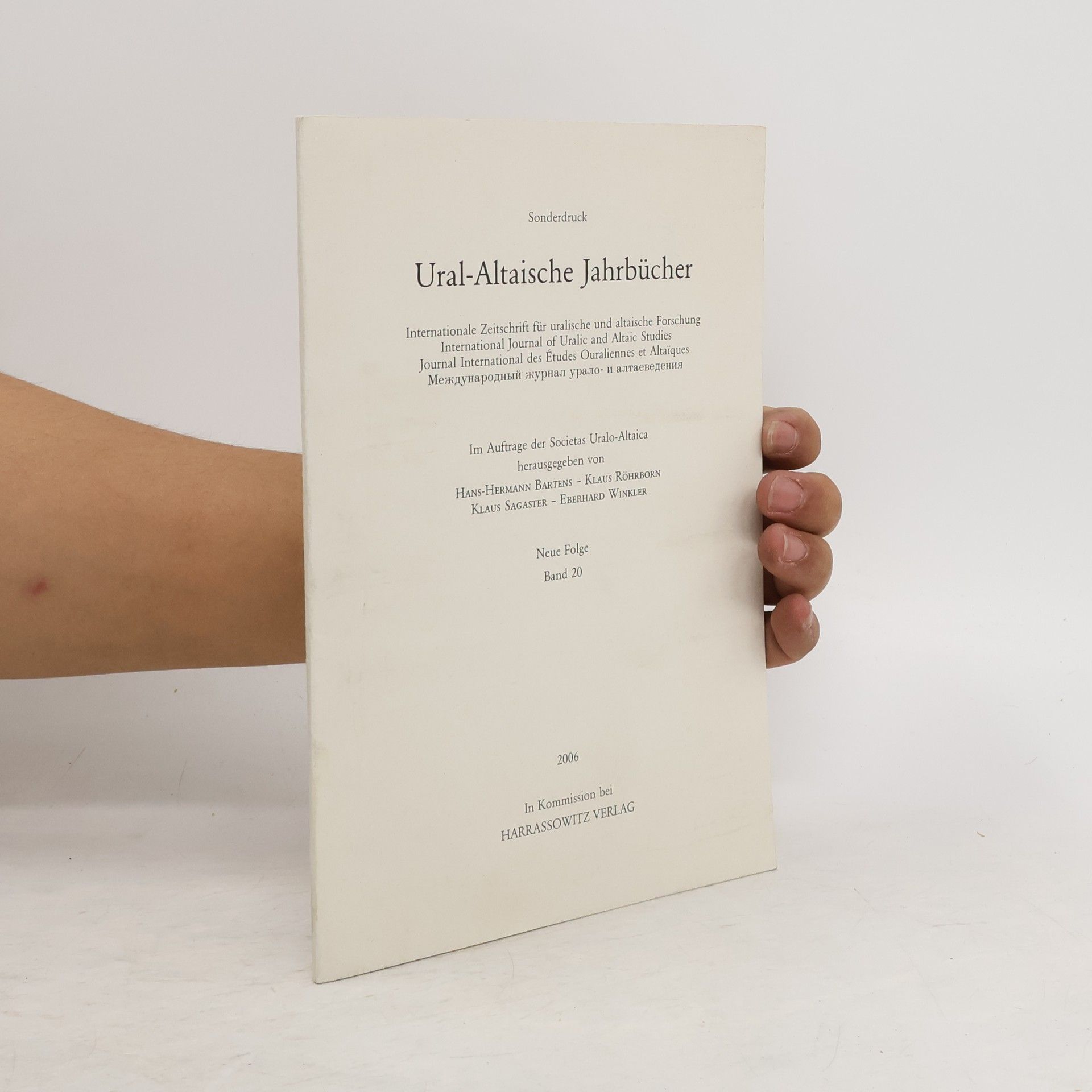 Auteurscollectief Ural-Altaische Jahrbücher. Band 20