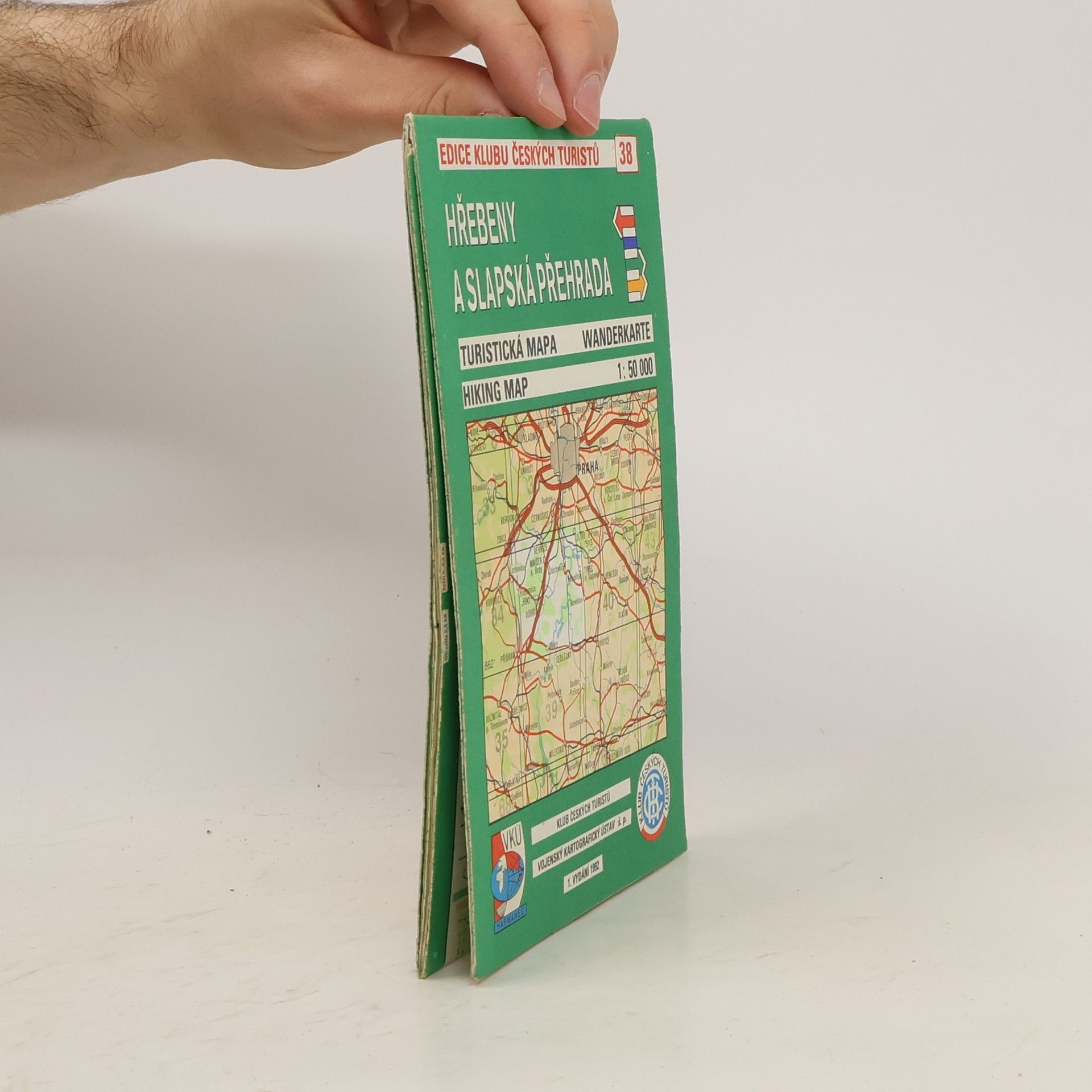 Collectif d'auteurs Hřebeny a Slapská přehrada turistická mapa 1:50 000