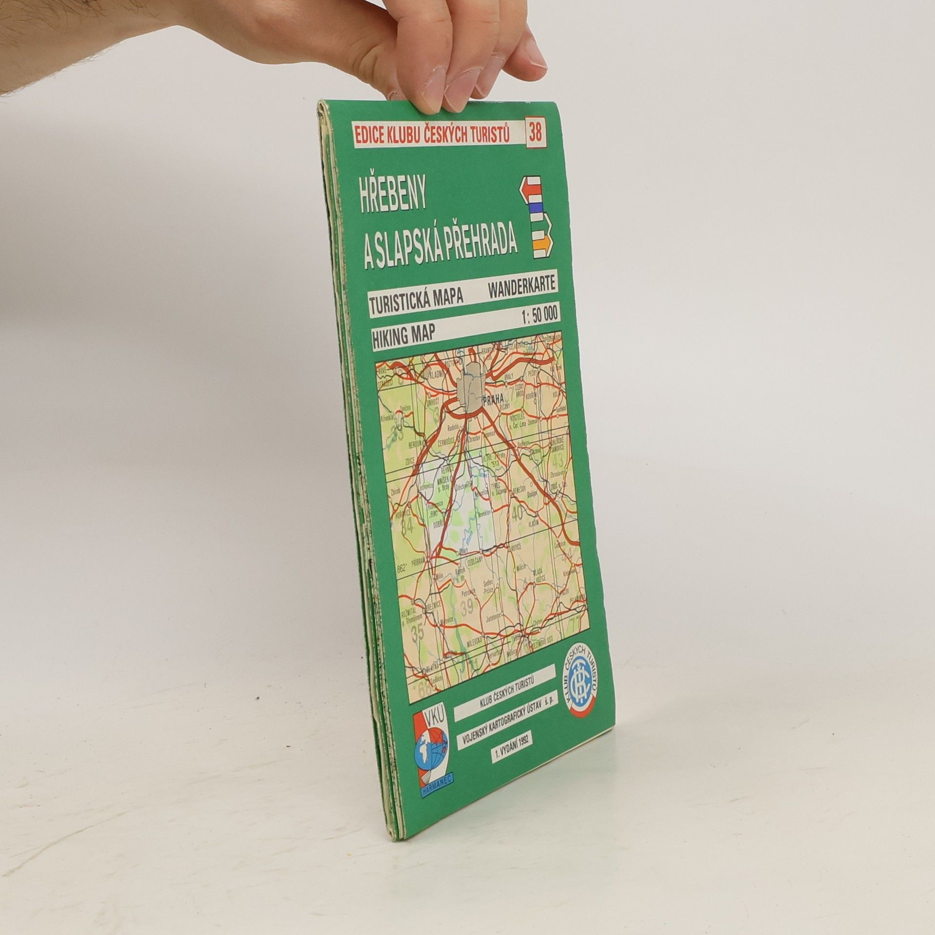 Autores varios Hřebeny a Slapská přehrada turistická mapa 1:50 000