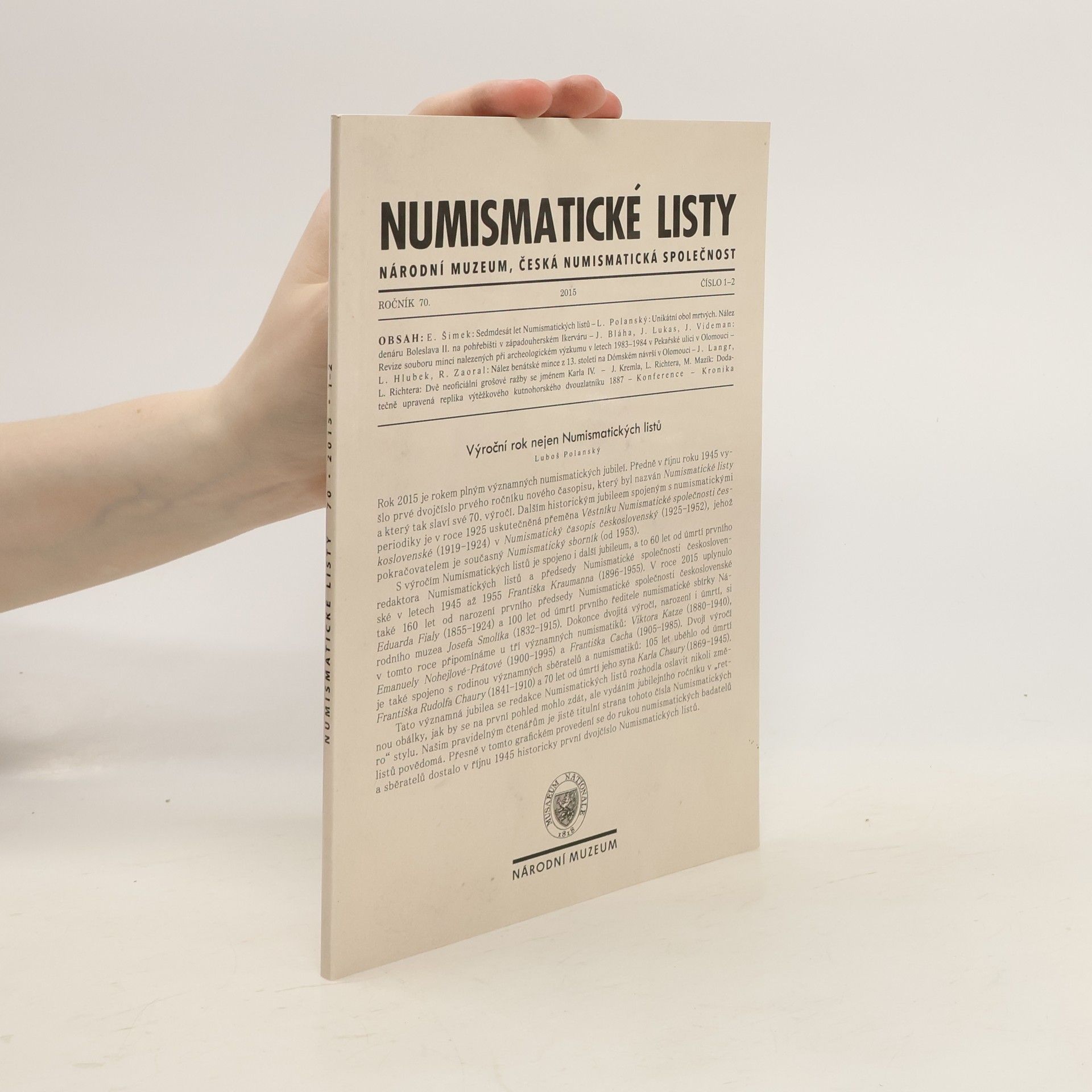 Collective Numismatické listy 1-2/2015