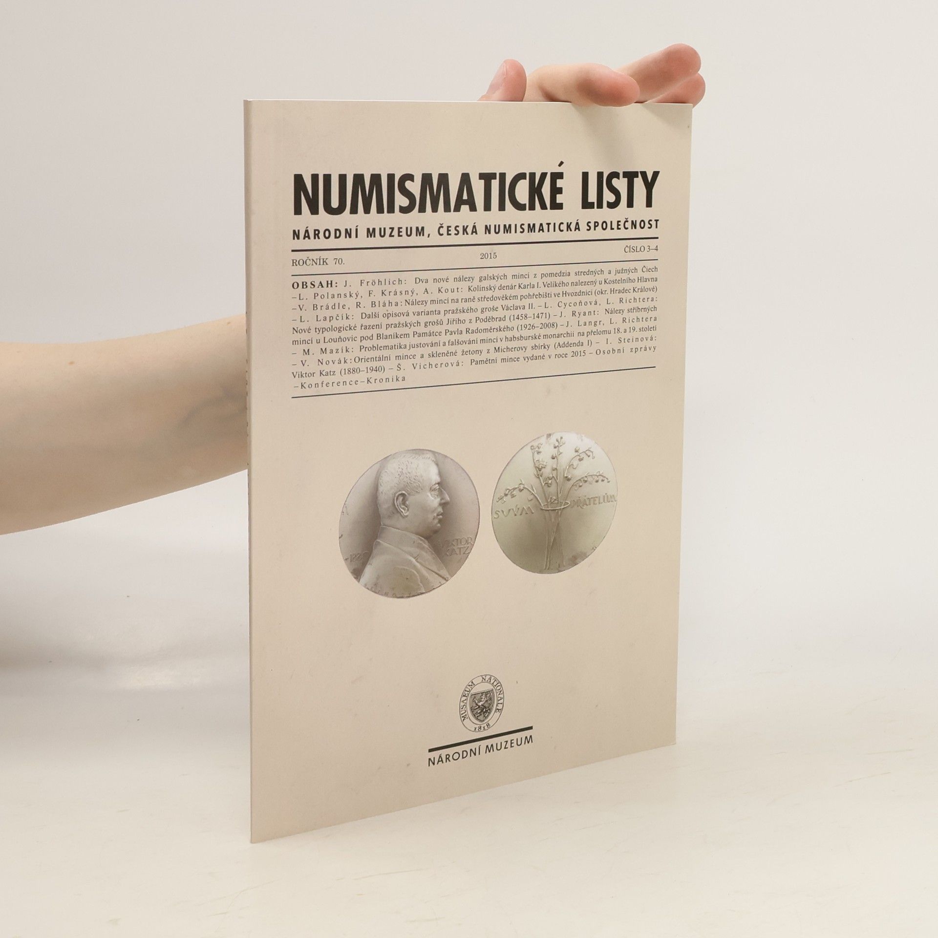 kolektiv Numismatické listy 70/2015 3-4