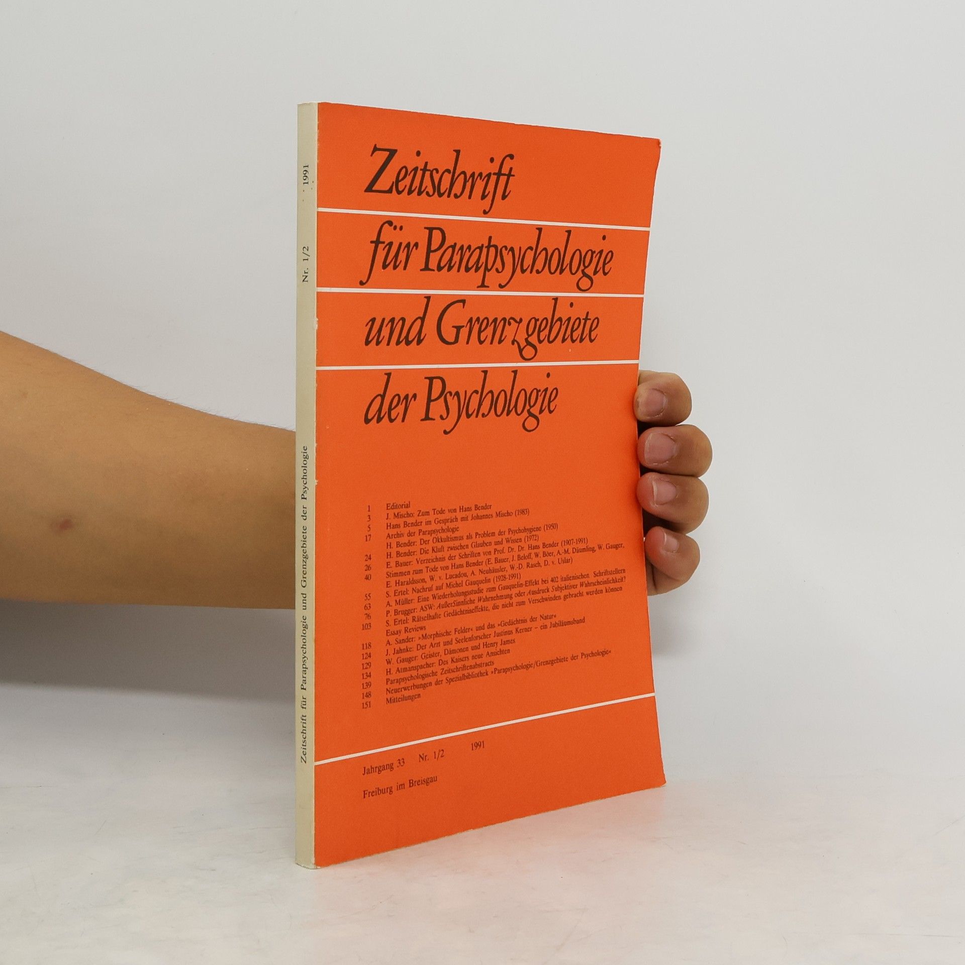 Collectif d'auteurs Zeitschrift für Parapsychologie und Grenzgebiete der Psychologie Nr.