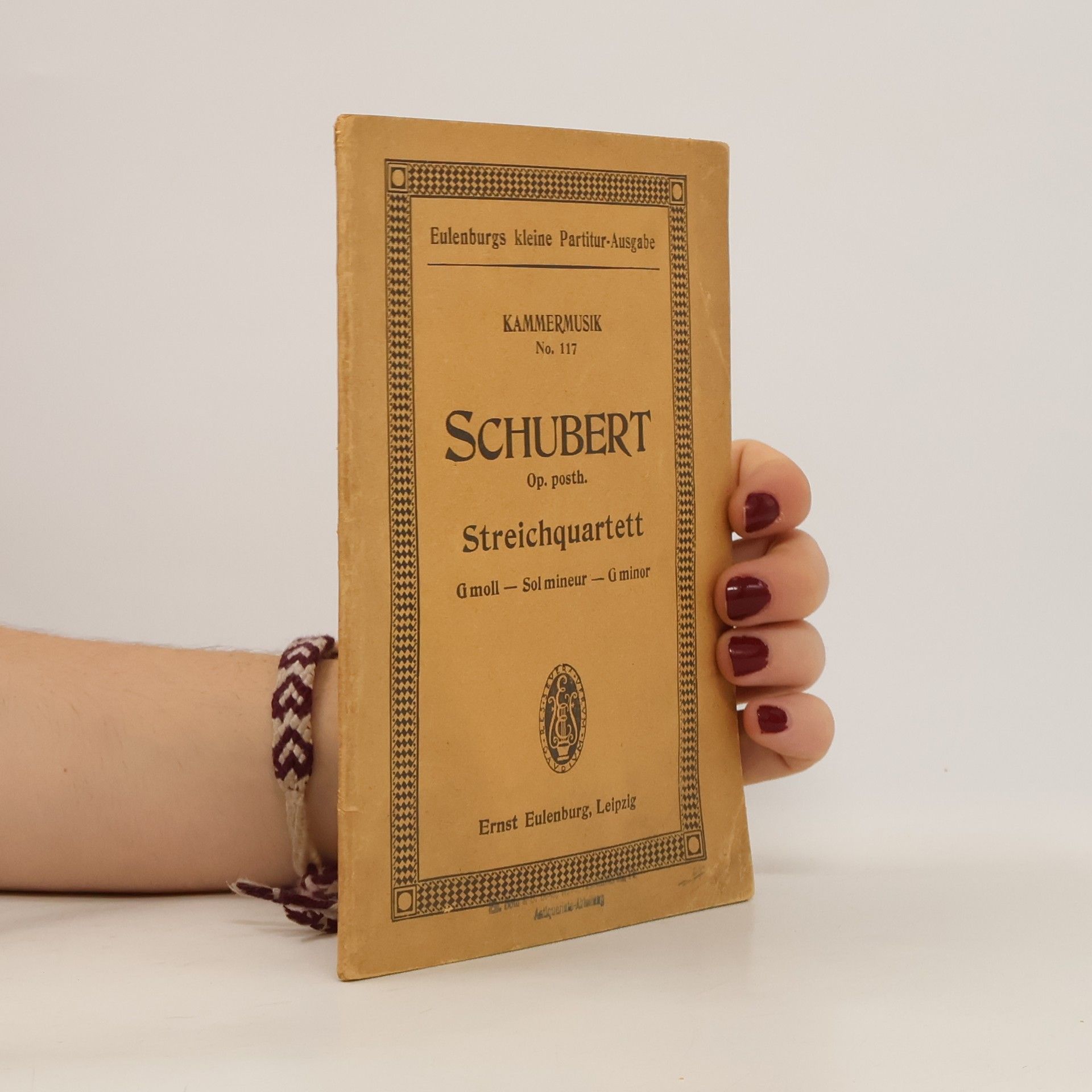 Franz Schubert Kammermusik 117. Streichquartett G moll, Sol mineur, G minor