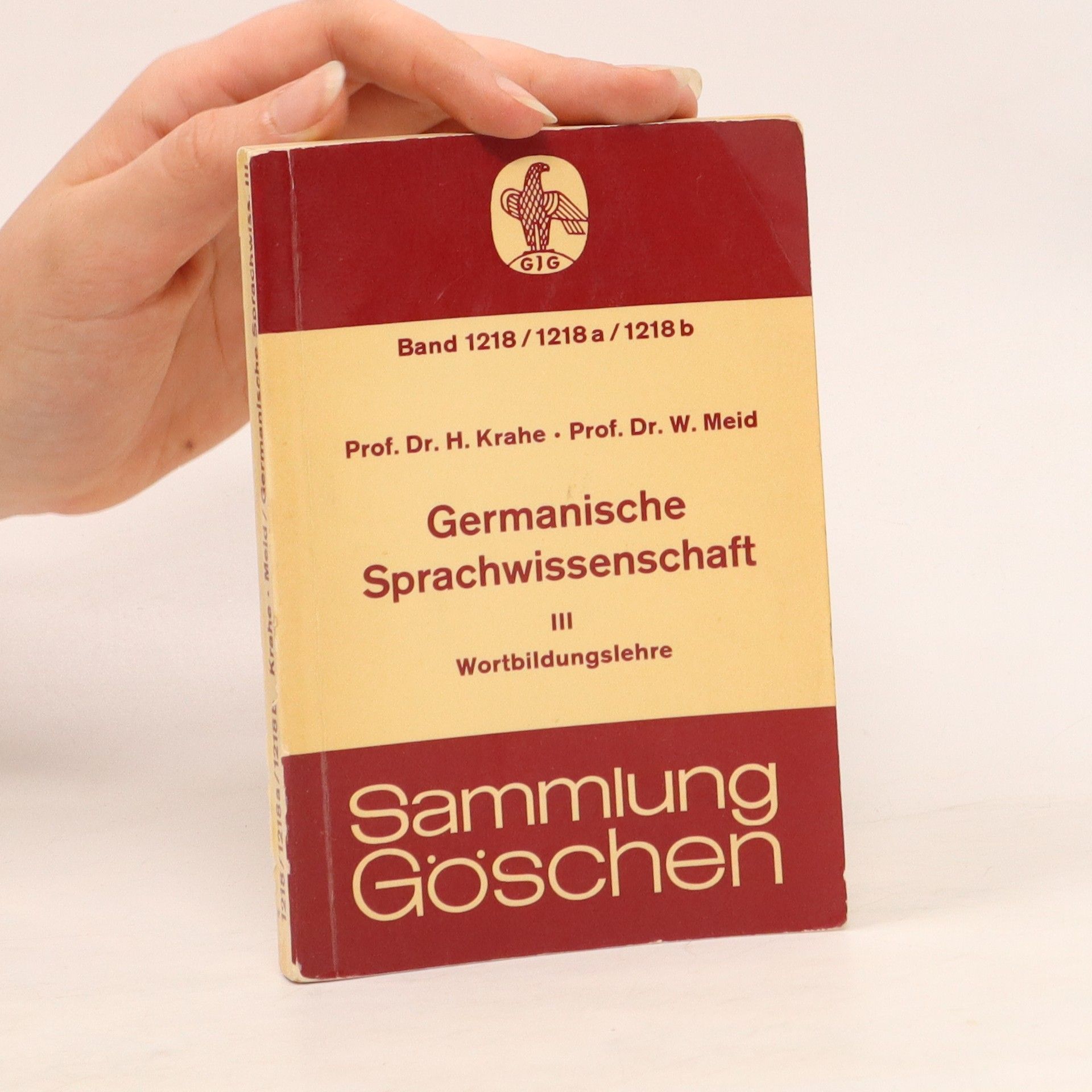 Hans Krahe Germanische Sprachwissenschaft III. Wortbildungslehre