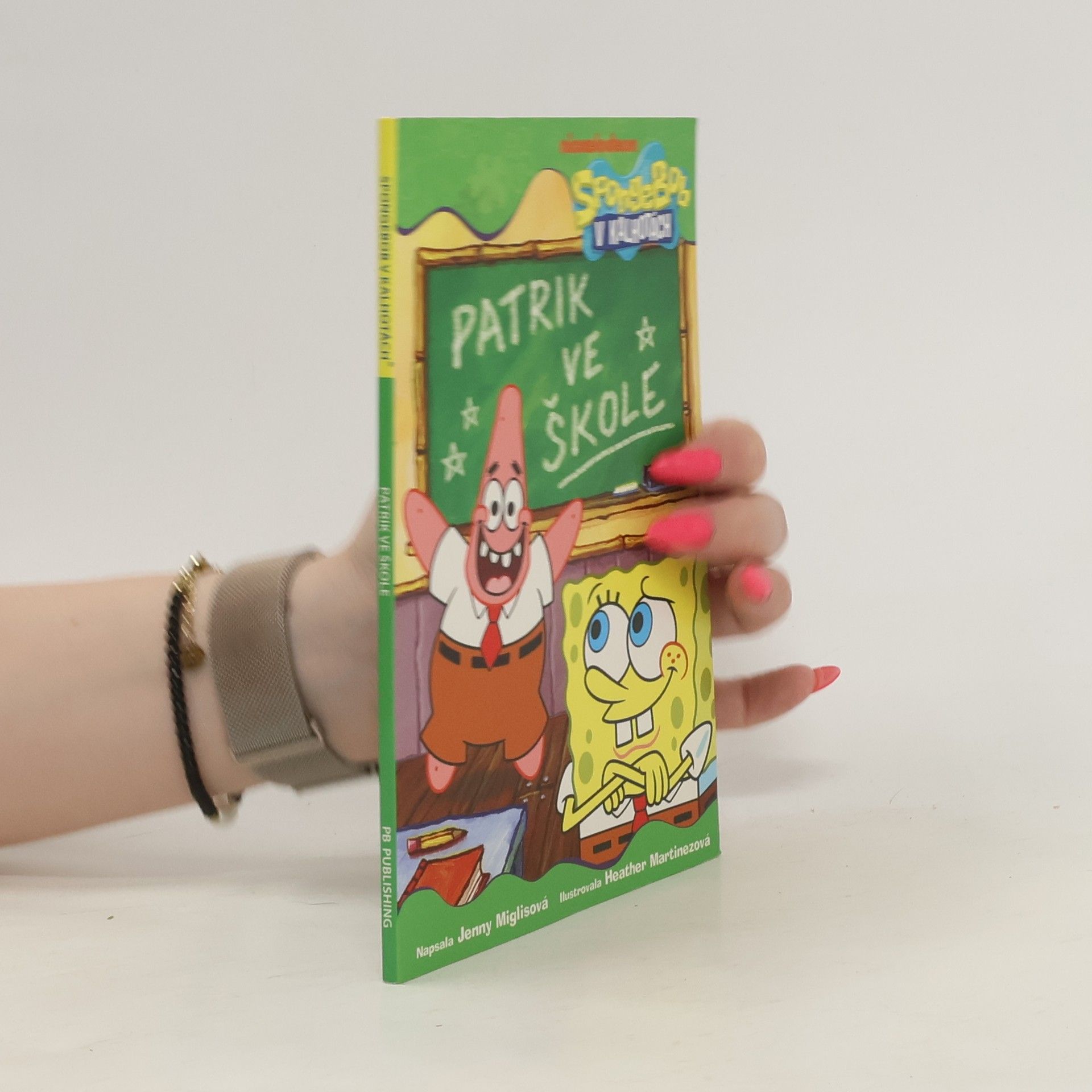 Jenny Miglis SpongeBob v kalhotách. Patrik ve škole