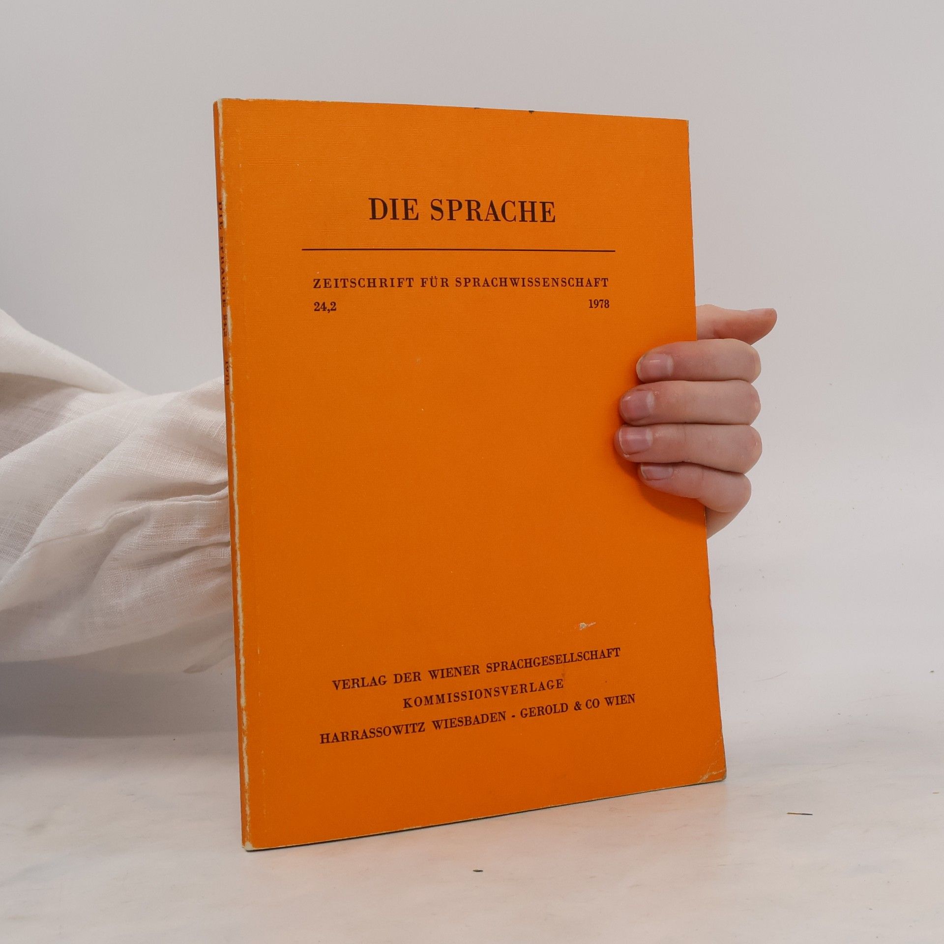 kolektiv Die Sprache. Zeitschrift für Sprachwissenschaft 24,2