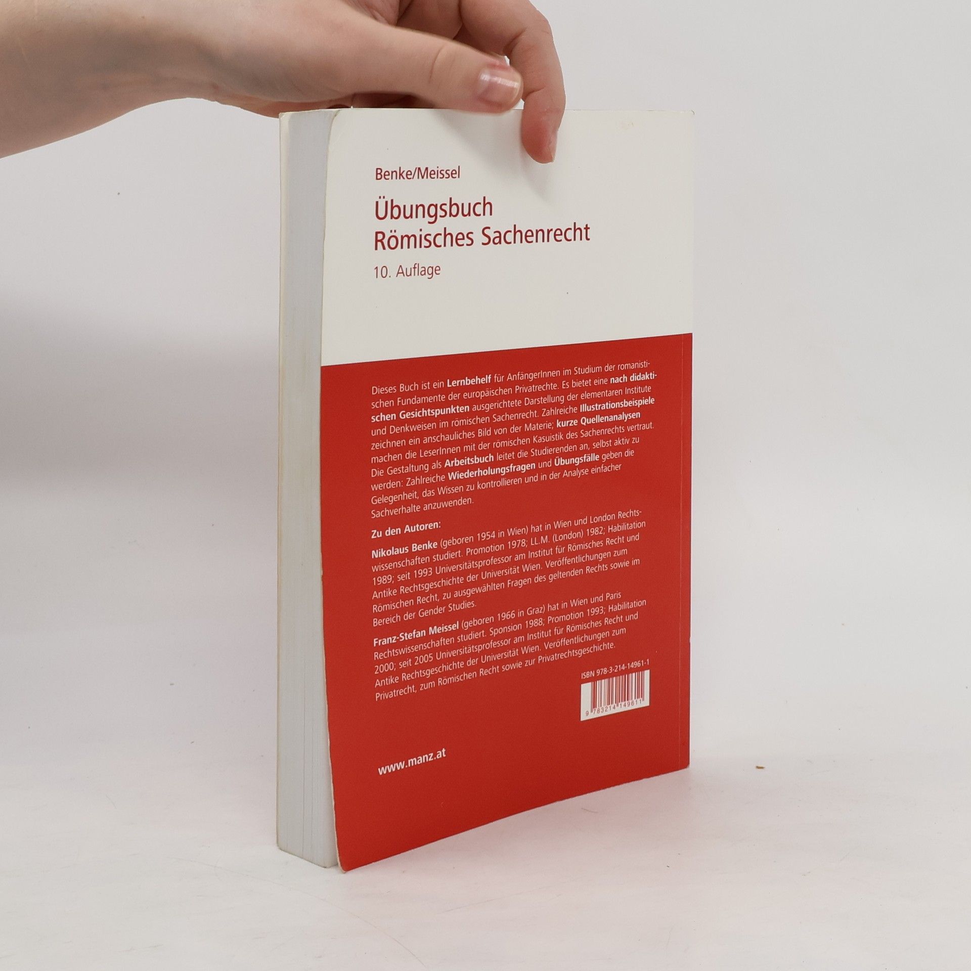 Nikolaus Benke Übungsbuch Römisches Sachenrecht