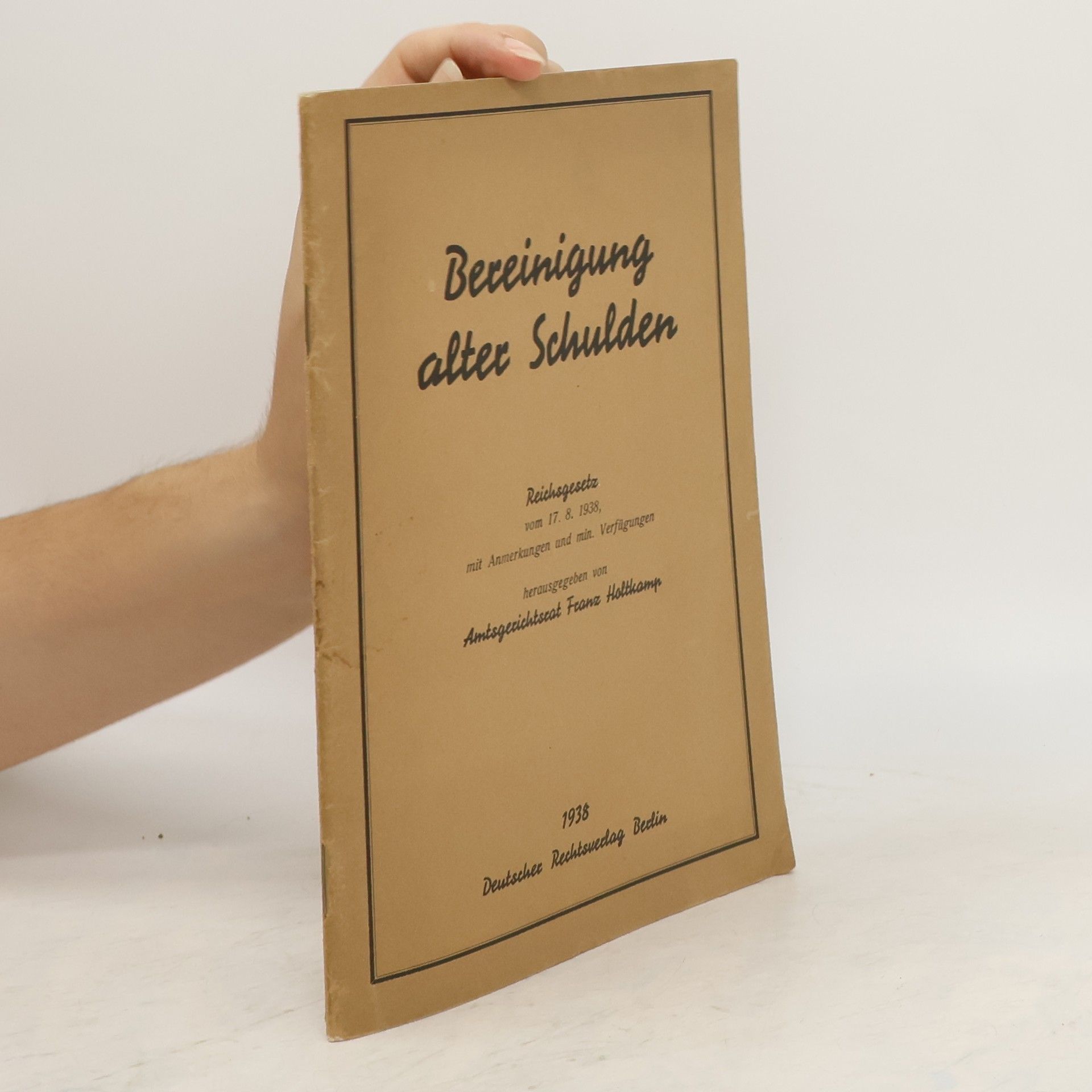 AA.VV. Bereinigung alter Schulden