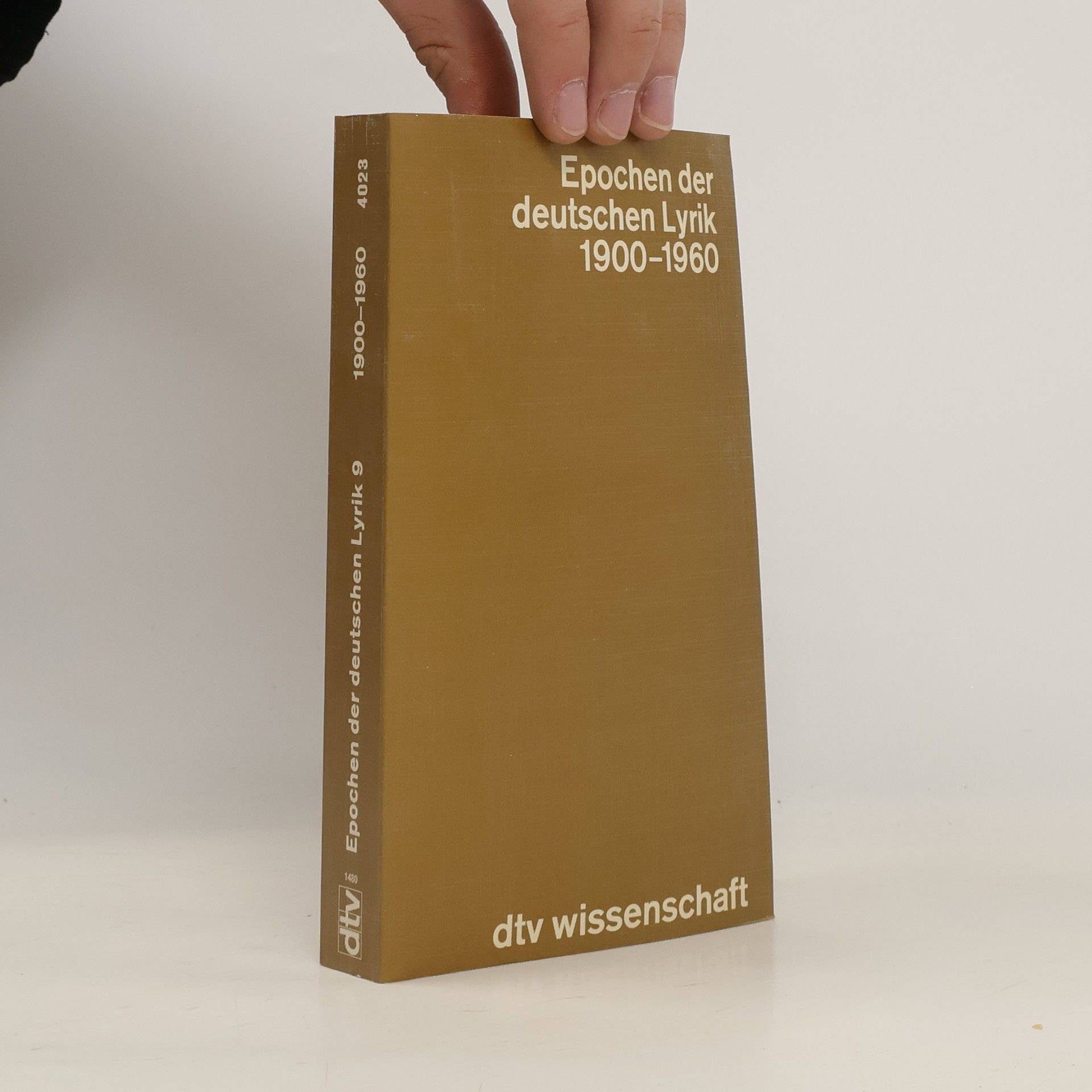 Walther Killy Epochen der deutschen Lyrik. Tl.9. Gedichte 1900-1960