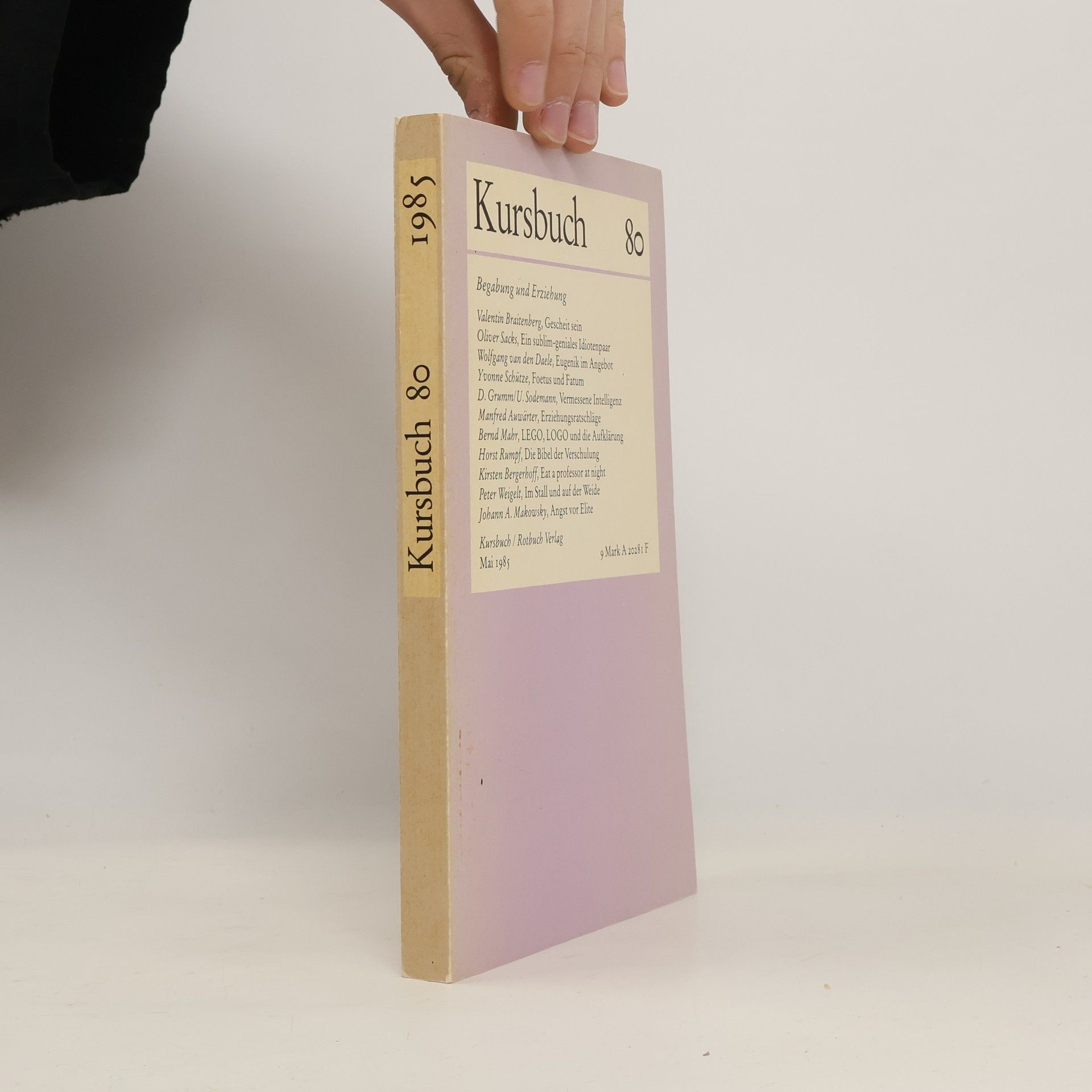 AA.VV. Kursbuch 80. Begabung und Erziehung
