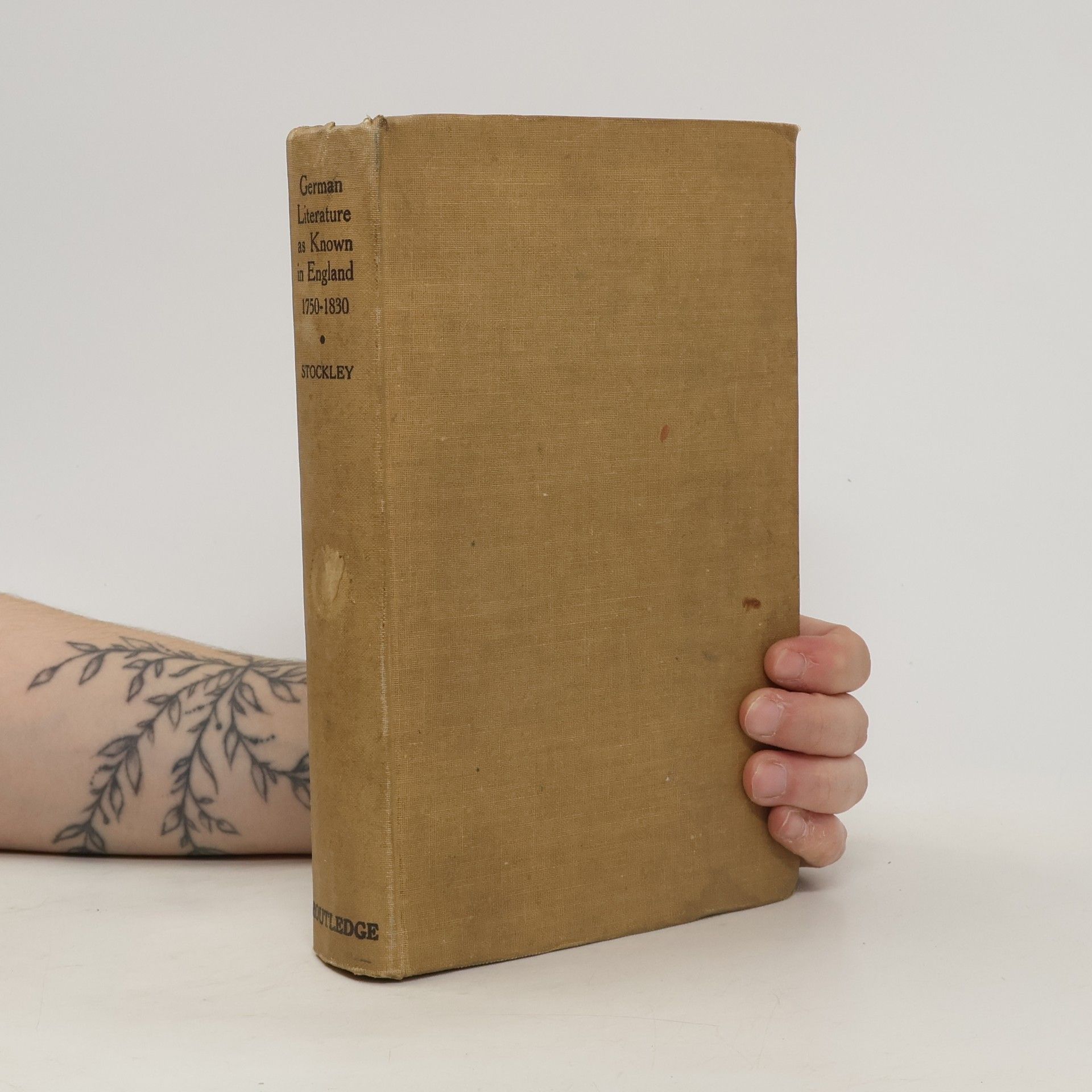 V. Stockley German literature as known in England, 1750-1830