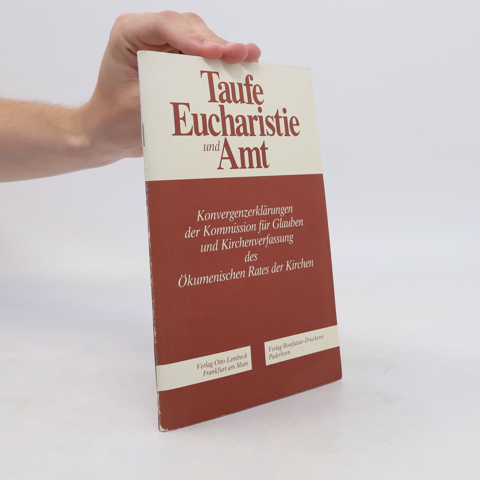 William H Lazareth Taufe, Eucharistie und Amt